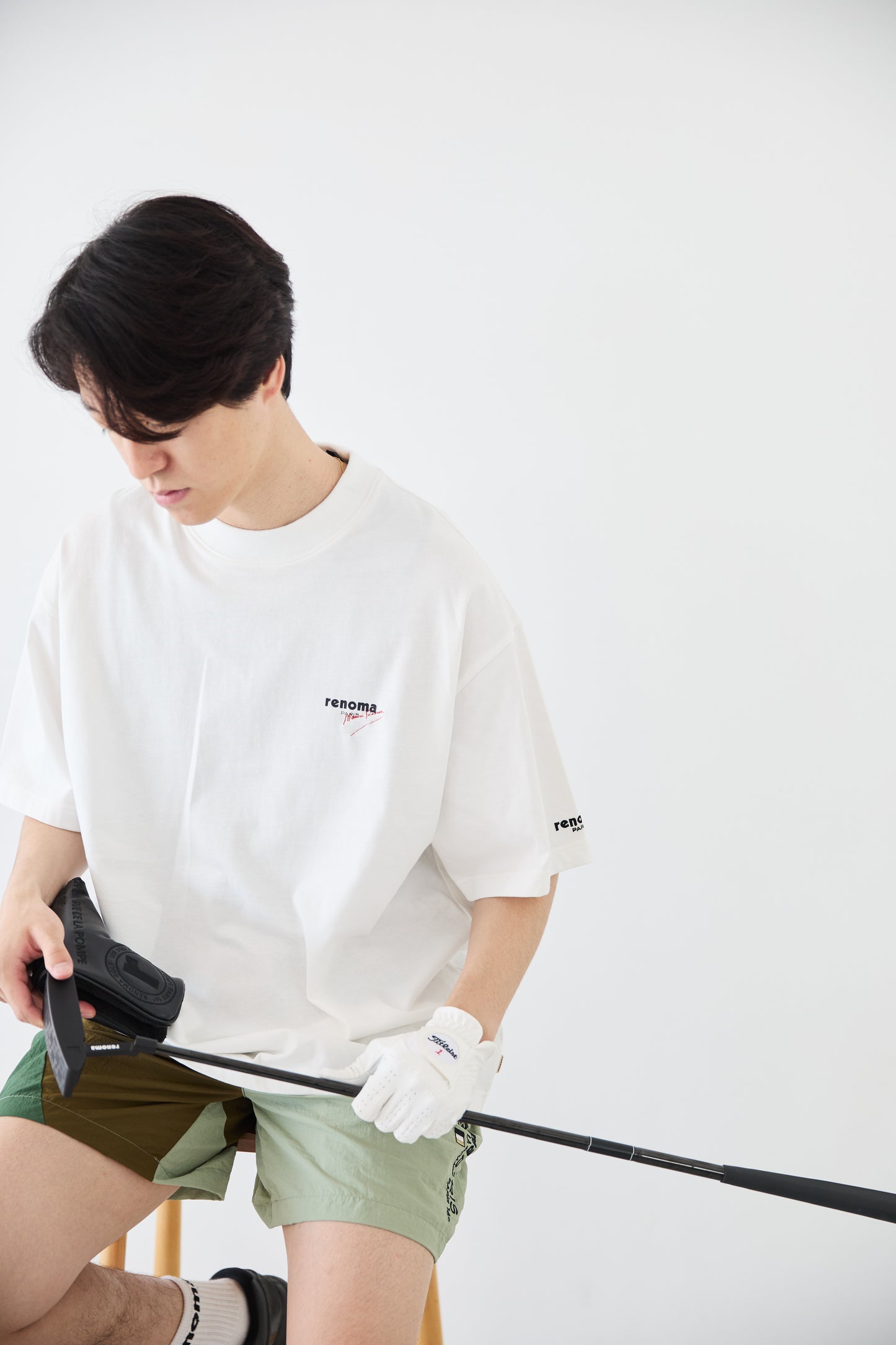 SIGN EMBROIDERY CREW NECK T-SHIRT