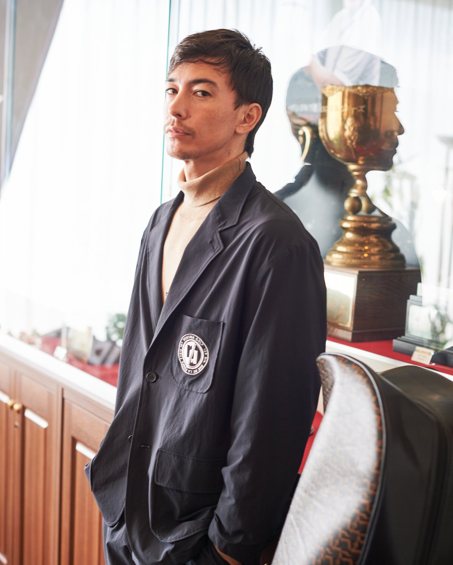 NYLON SET UP TAILORED JACKET