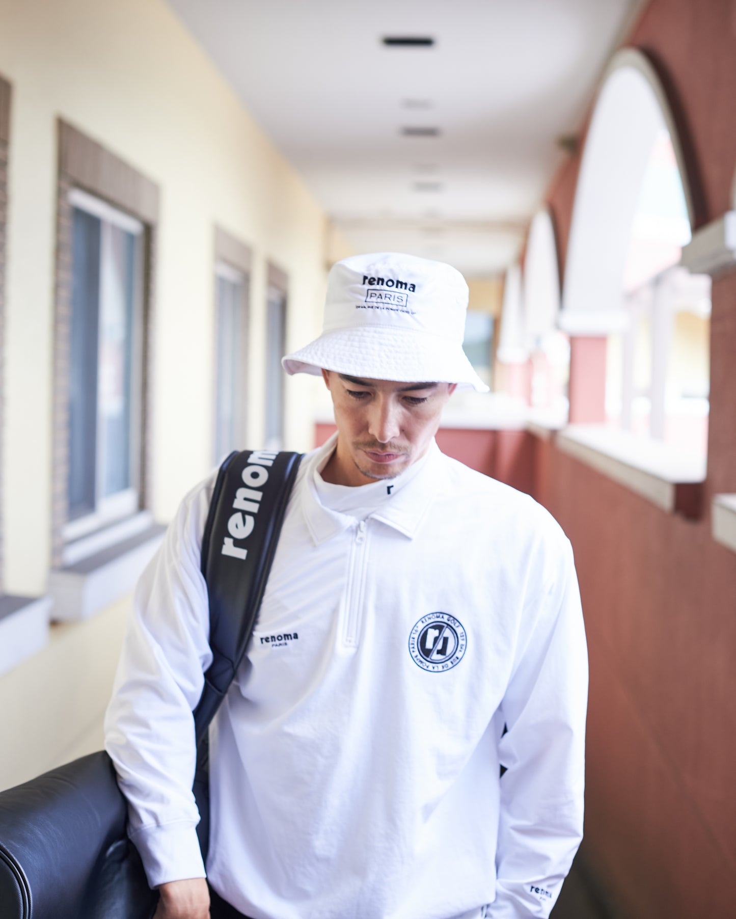 SWEAT SETUP HALF-ZIP POLO L/S