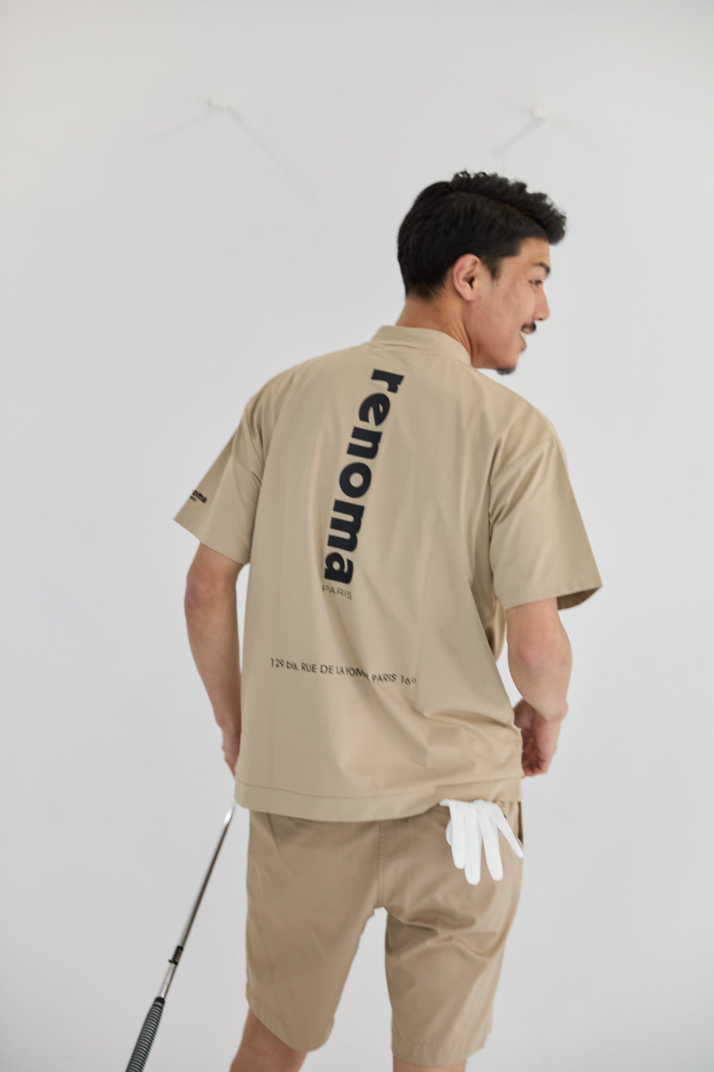 VERTICAL LOGO MOCK NECK S/S-SP