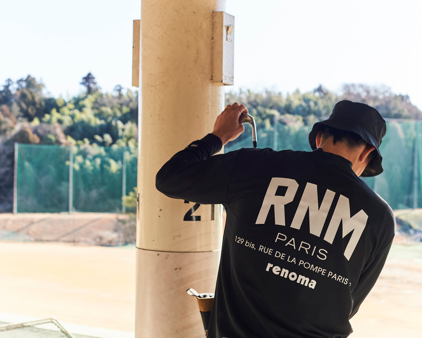 PIQUE MOCK NECK T L/S