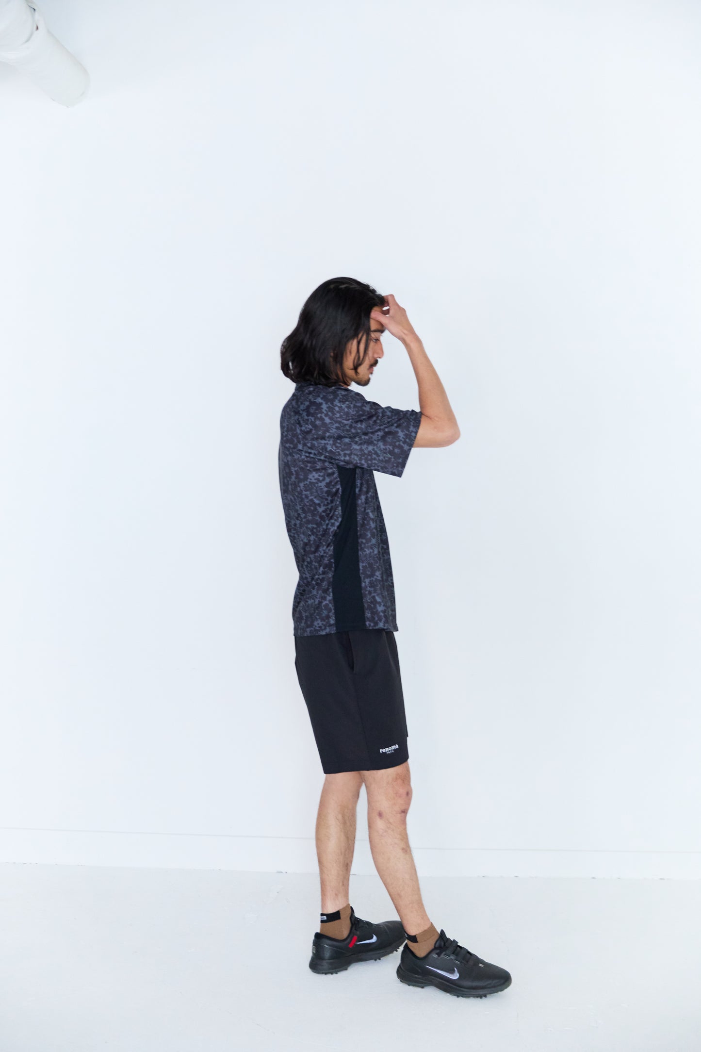 SIDE HONEYCOMB MOCK NECK T S/S