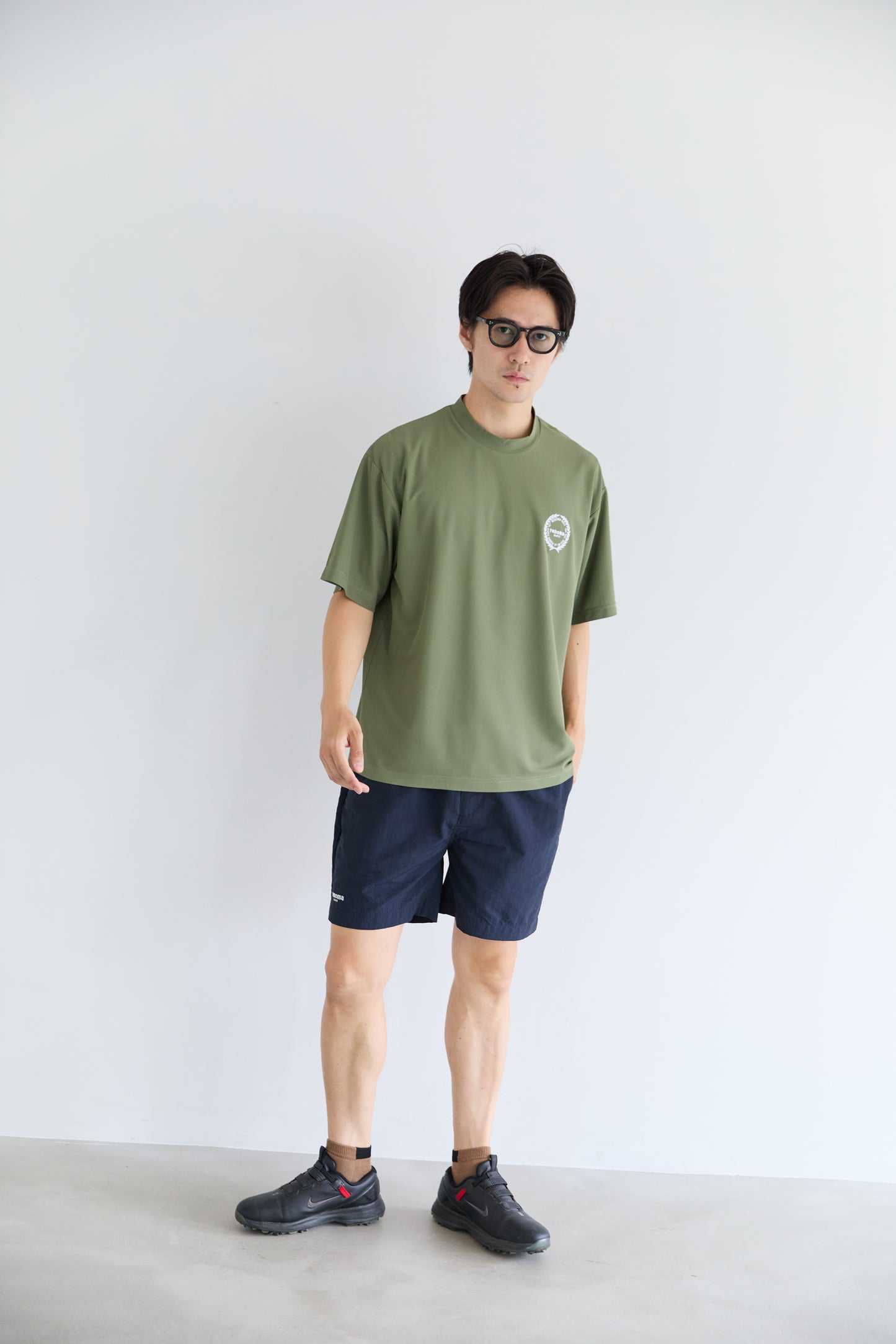 VERTICAL LOGO NYLON SHORTS