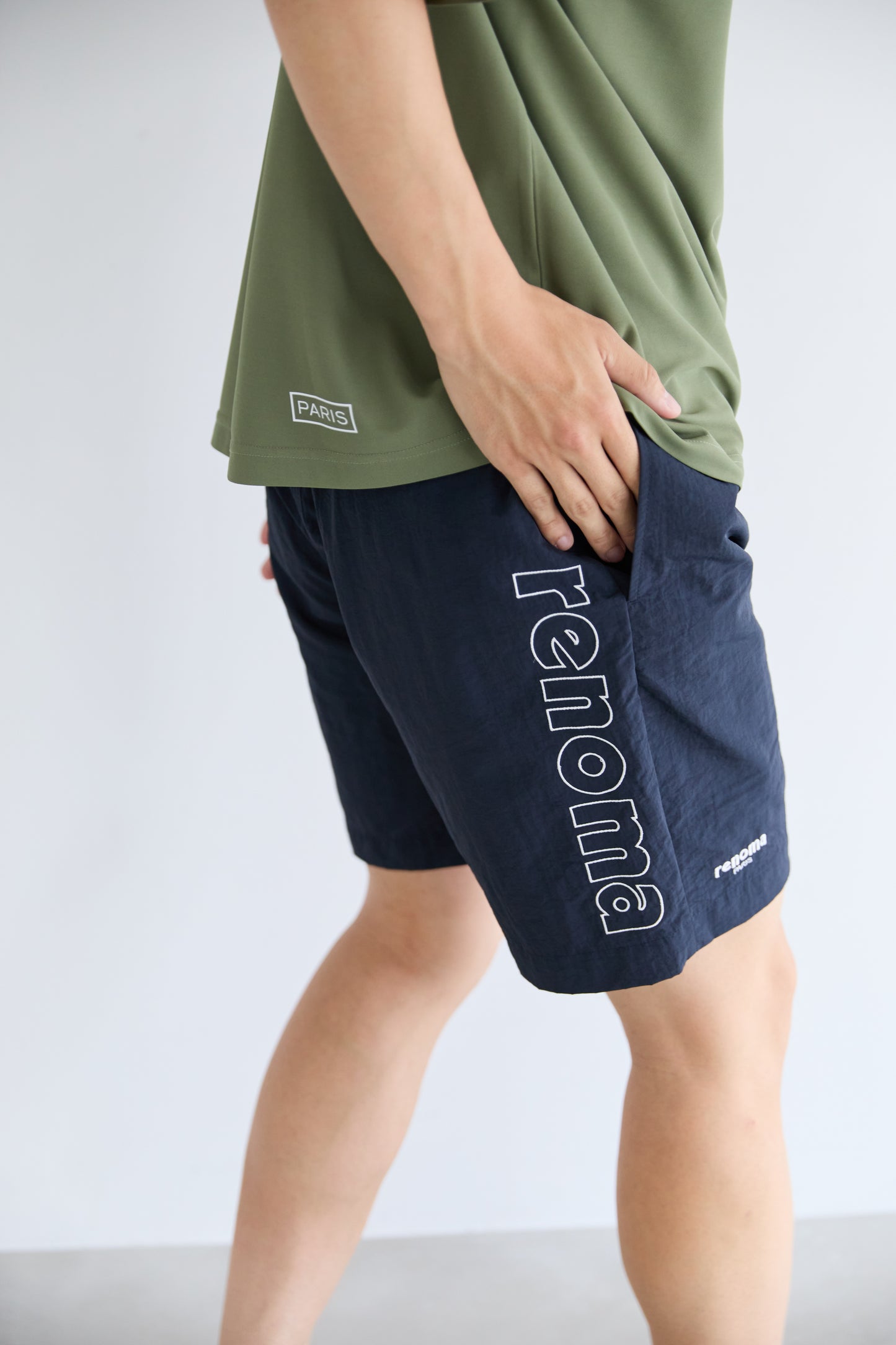 VERTICAL LOGO NYLON SHORTS