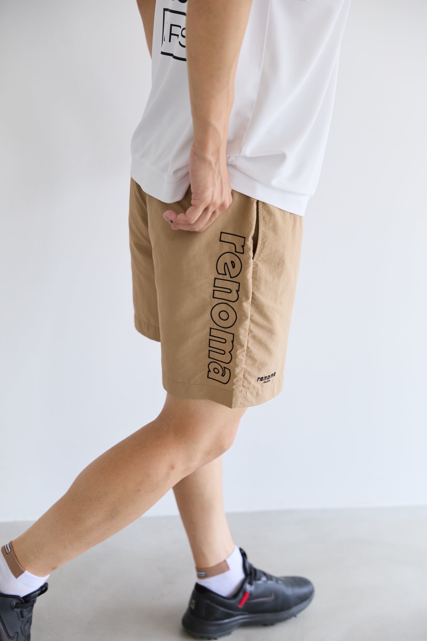 VERTICAL LOGO NYLON SHORTS
