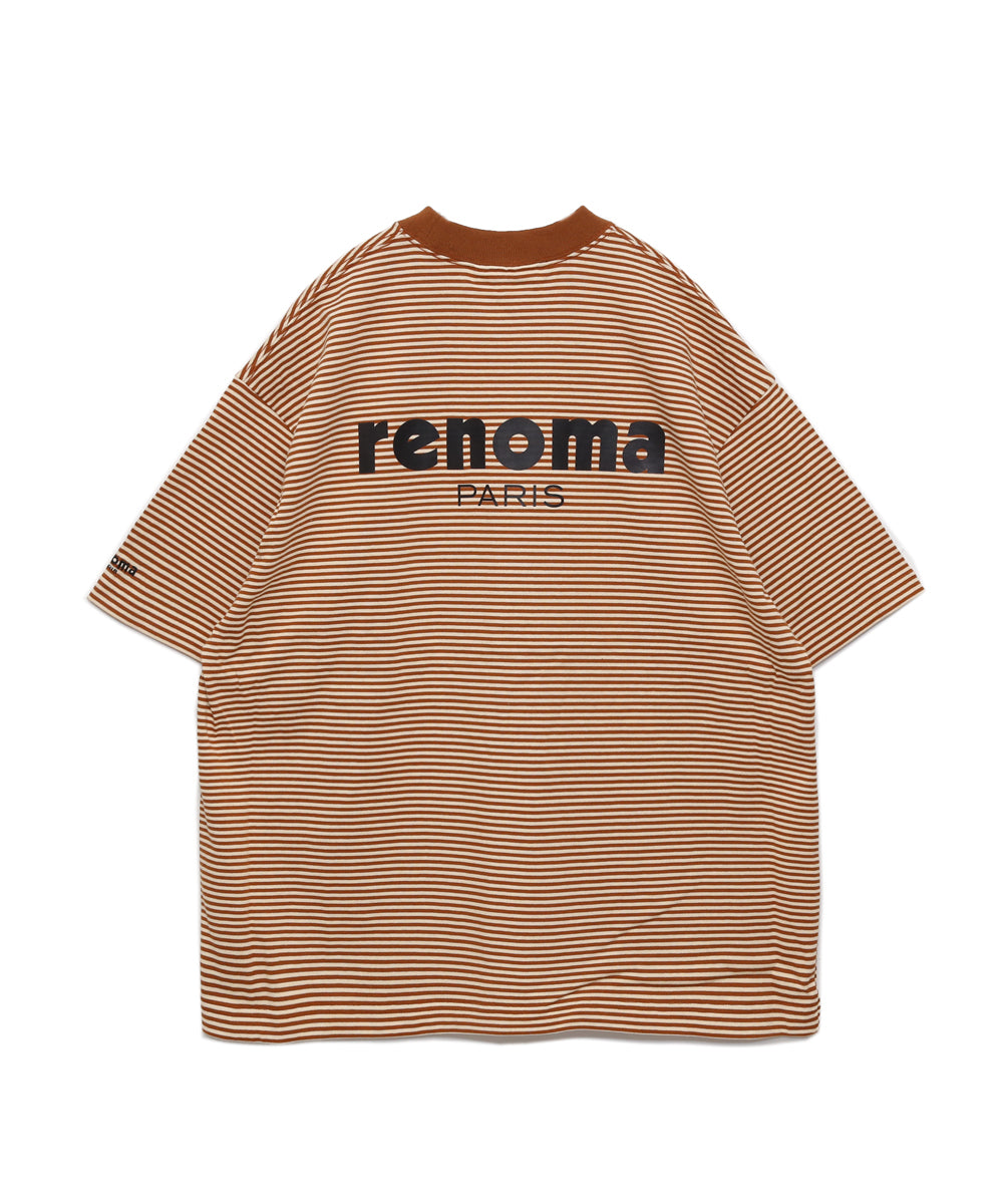 BORDER MOCK NECK T-SHIRT
