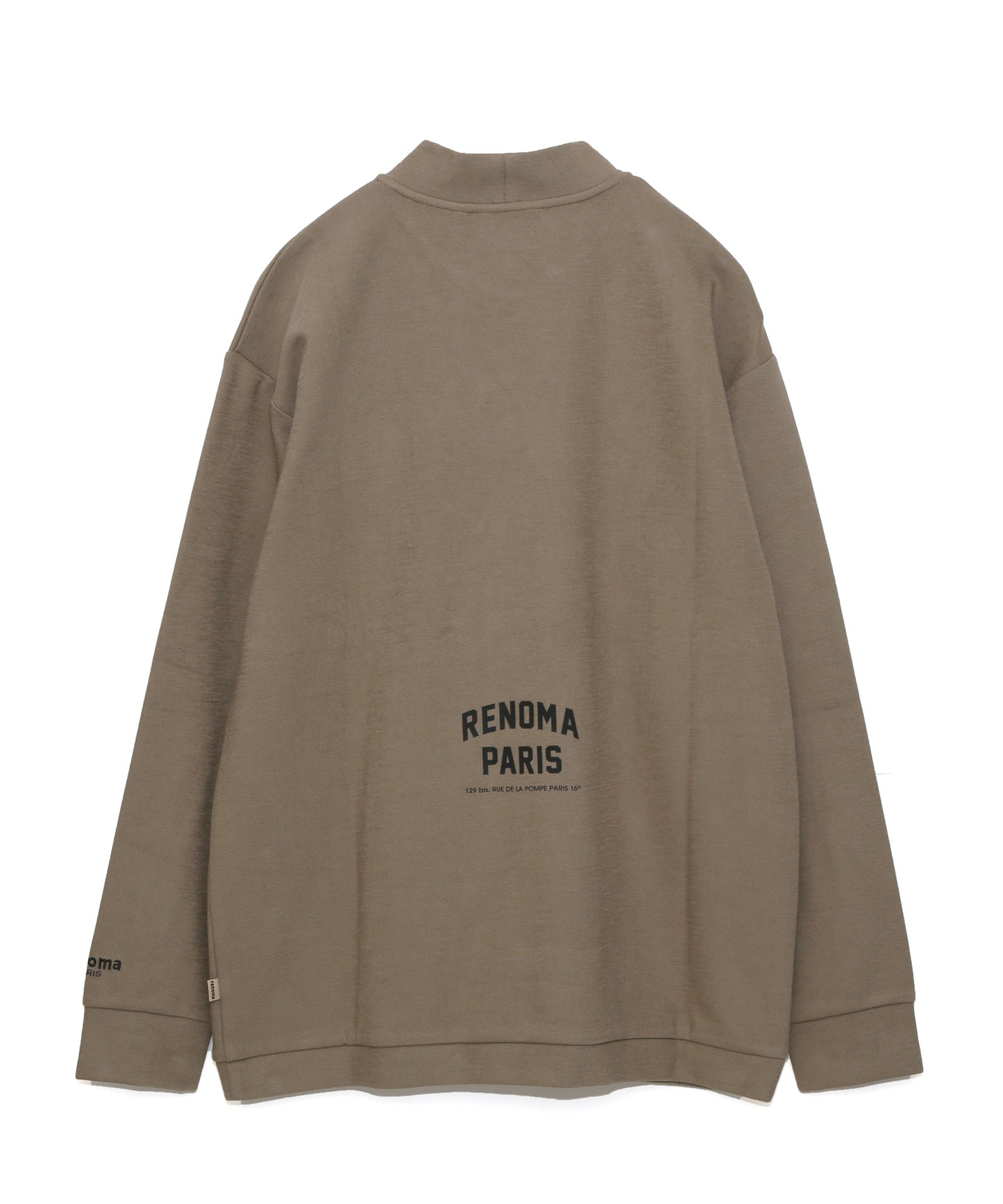 BASIC COLLEGE LOGO MOCK NECK T LS