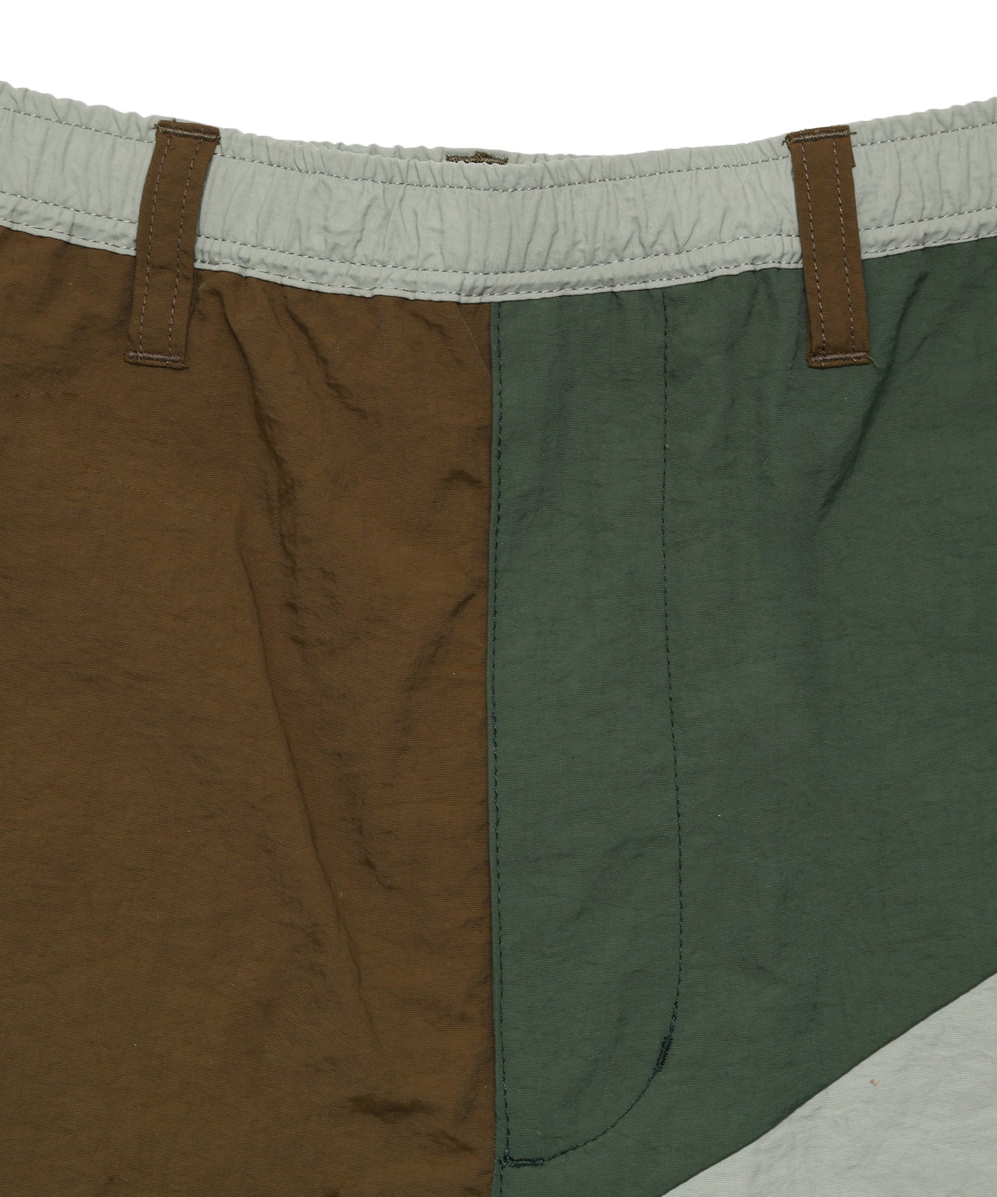 BULKY TAFFETA BLOCK SHORTS