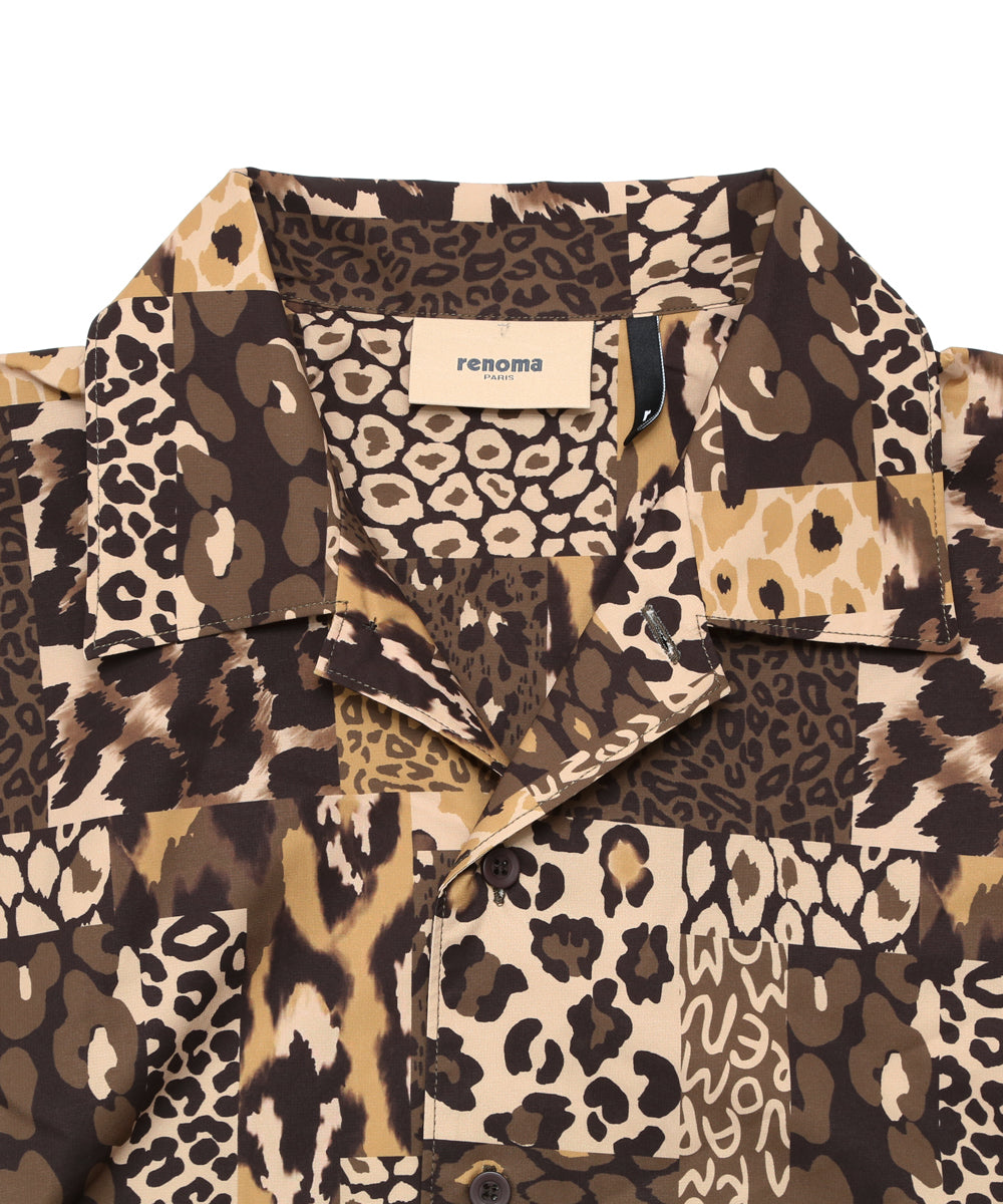 ANIMAL OPEN COLLAR SHIRT