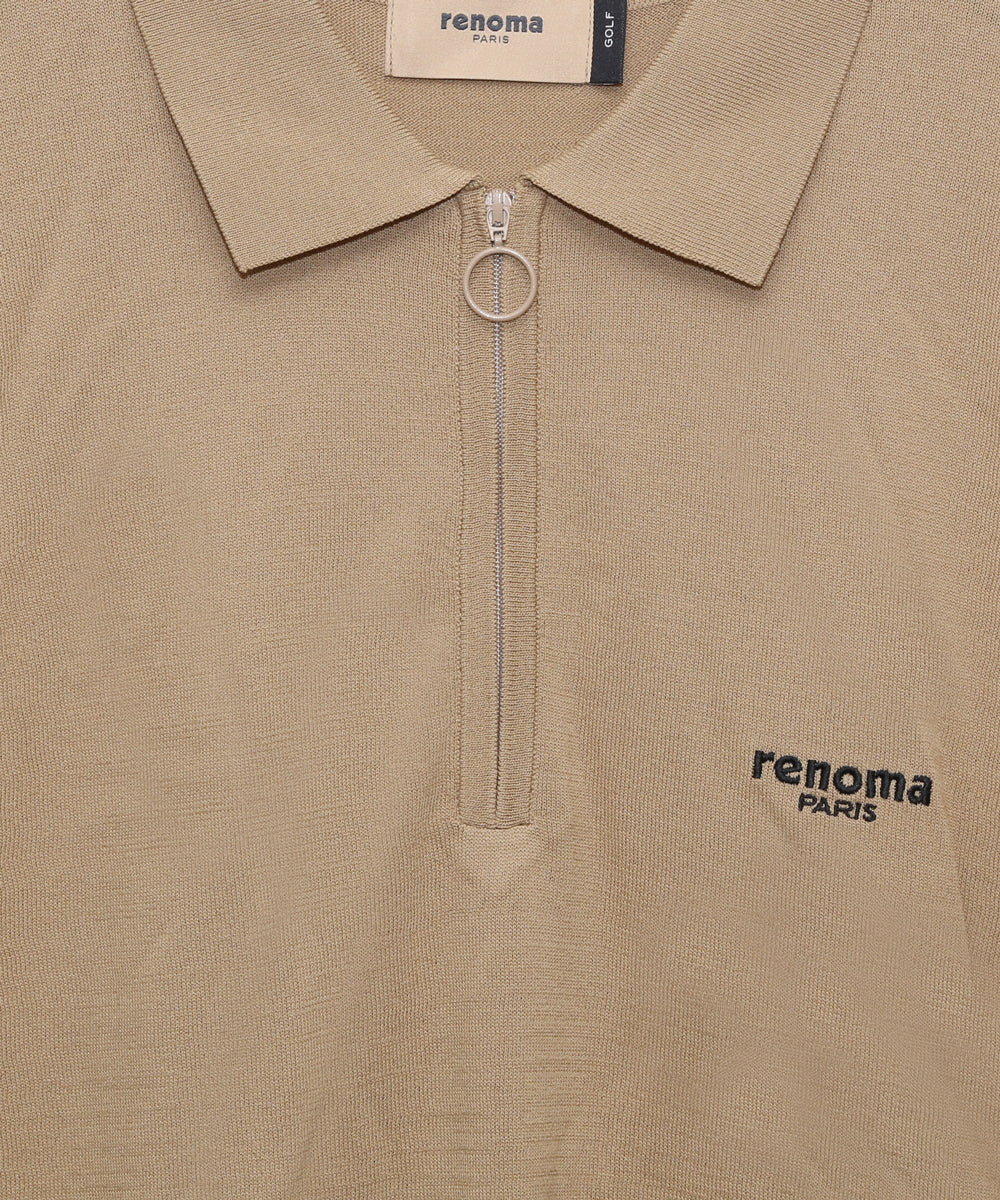 HALFZIP KNIT POLO SHIRT