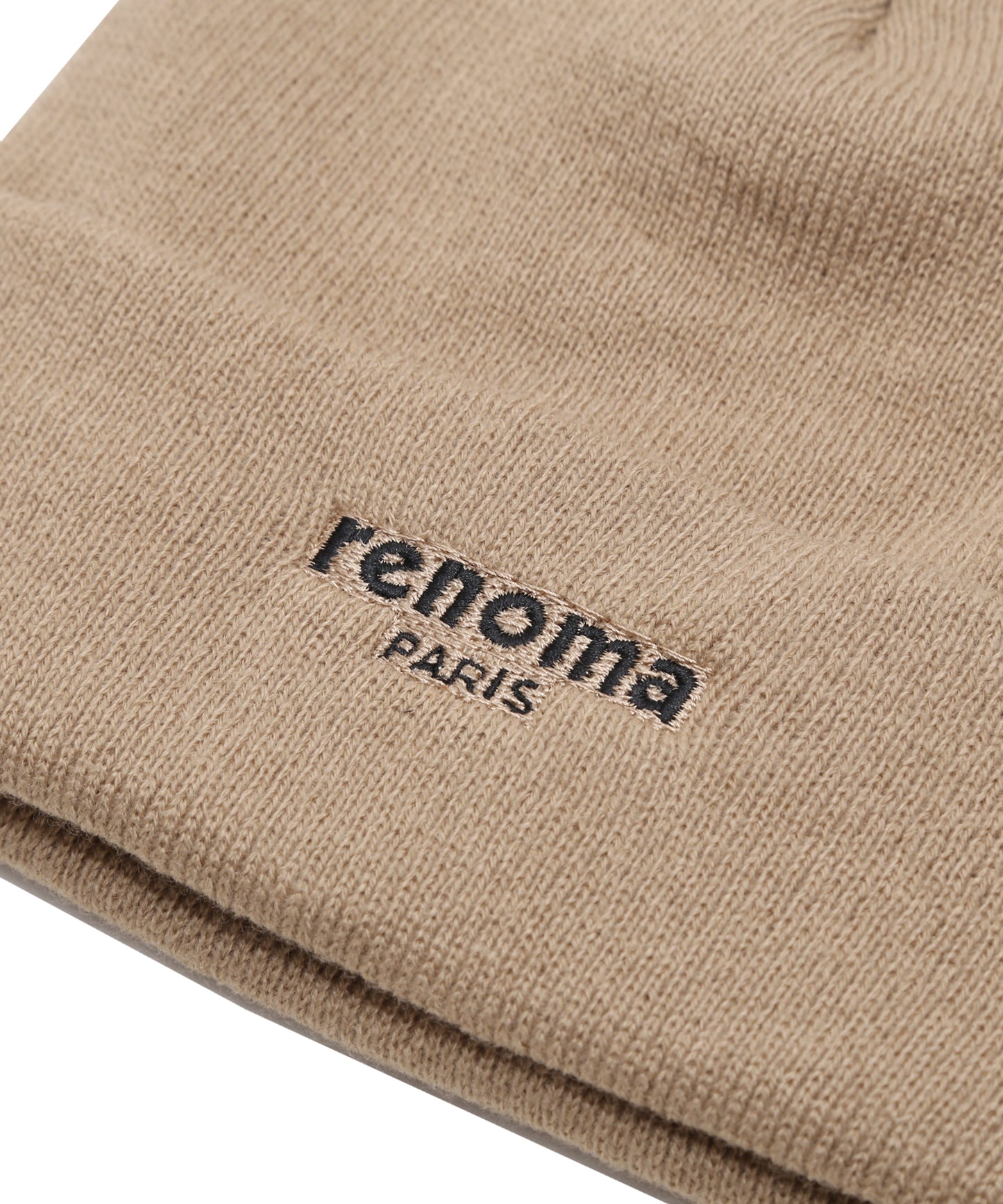 BRAND LOGO CUFF KNIT CAP