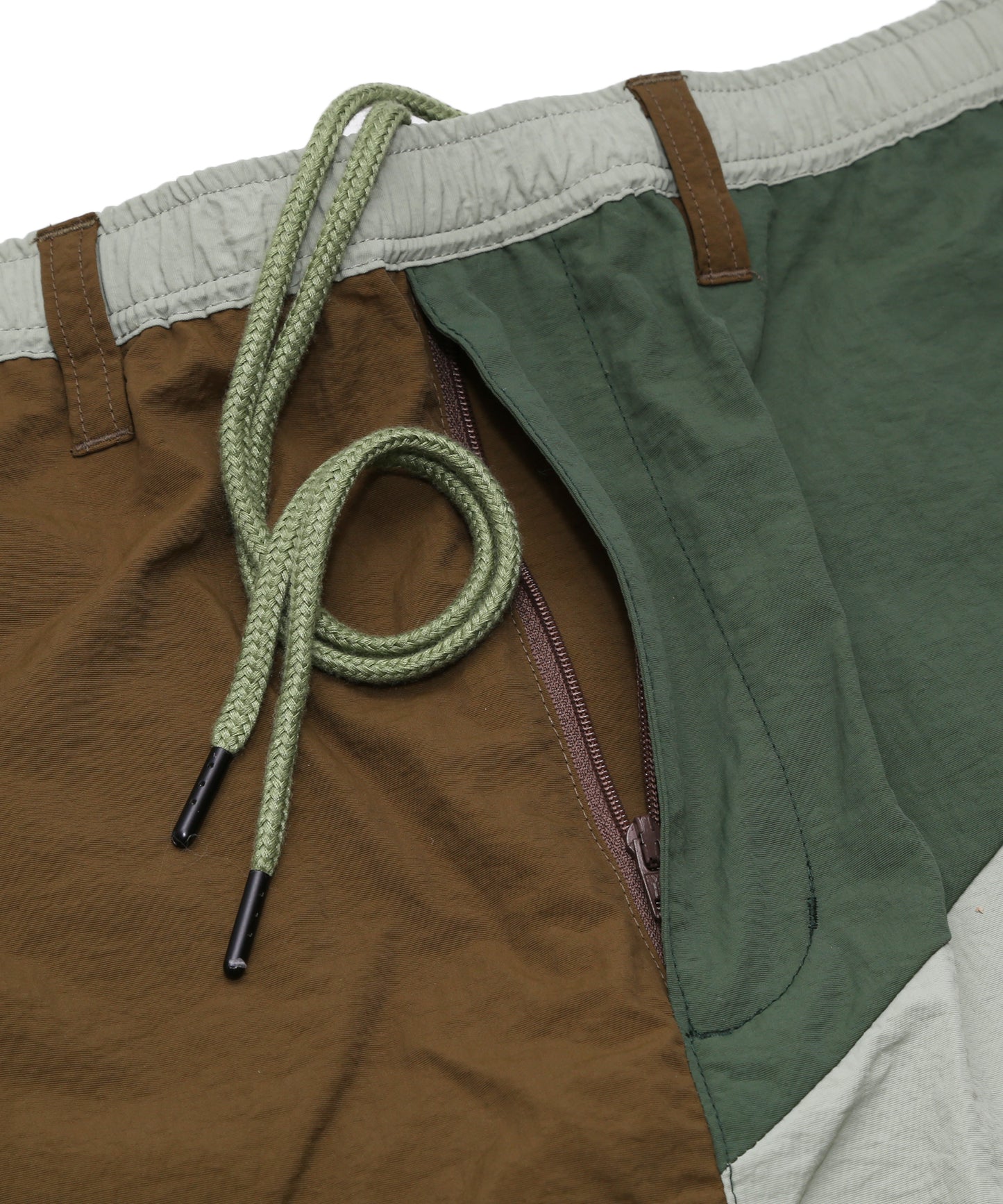 BULKY TAFFETA BLOCK SHORTS