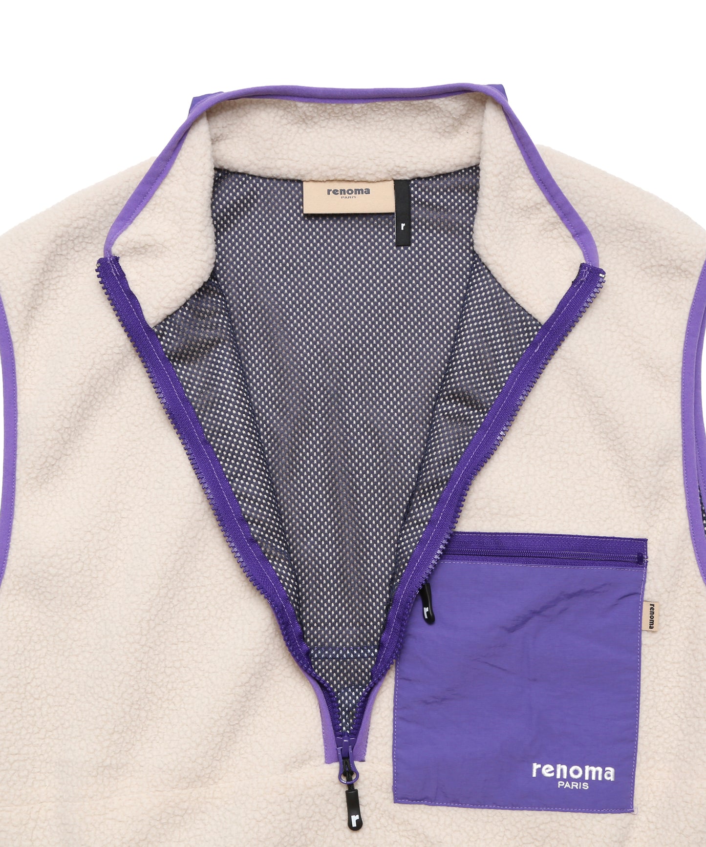 FLEECE FALF ZIP VEST