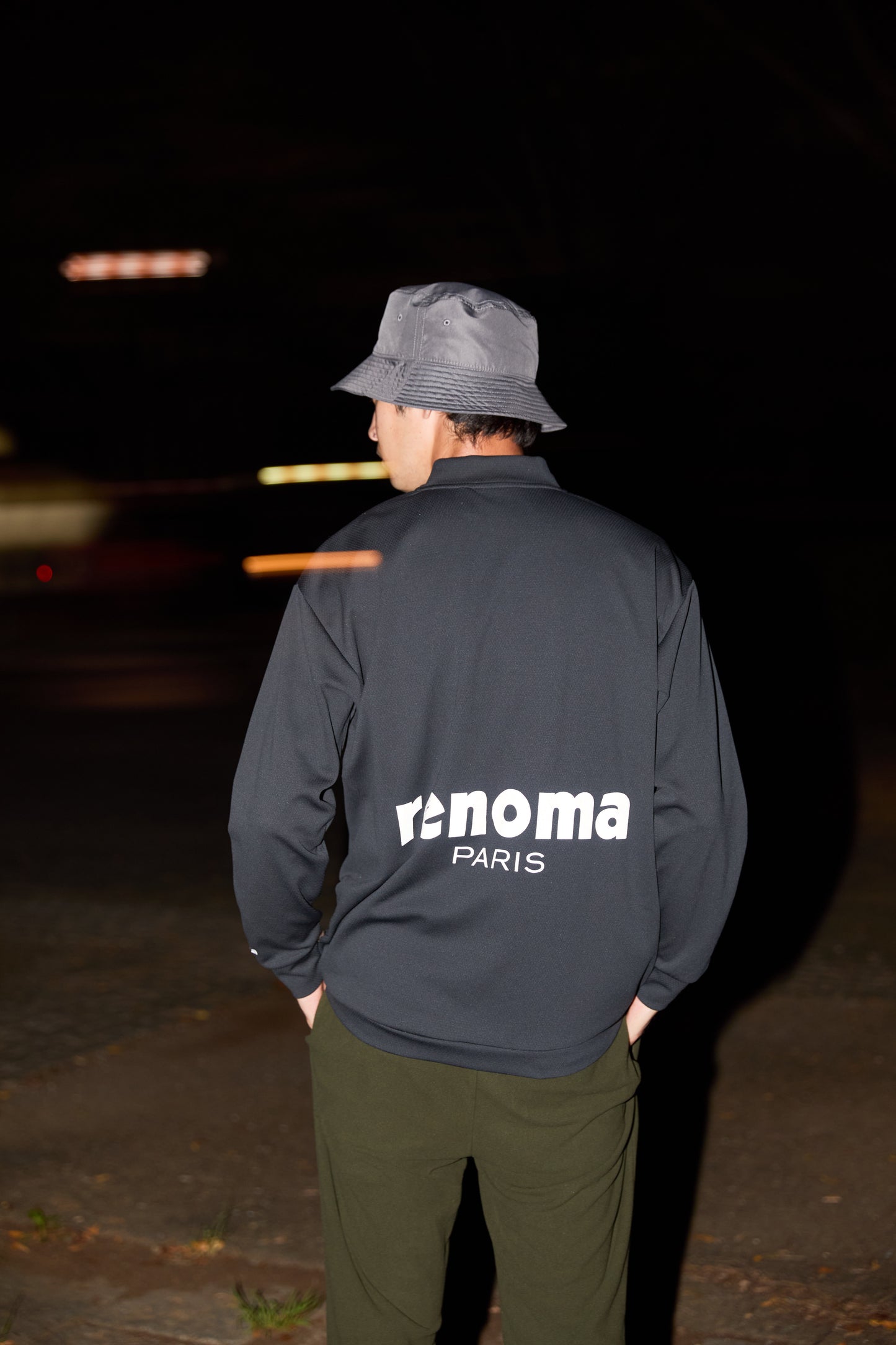 REFLECTOR PRINT HALFZIP MOCK NECK L/S