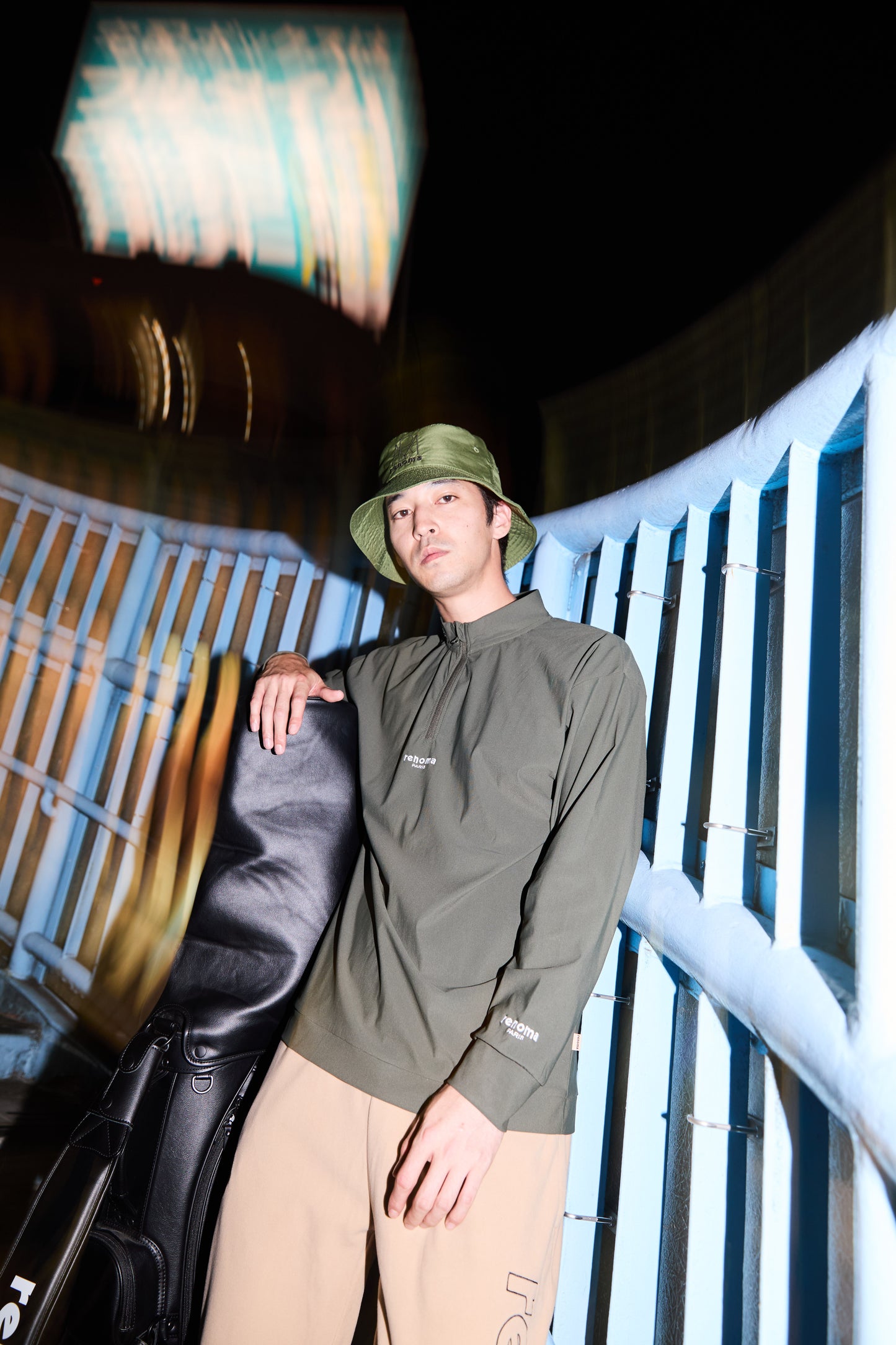 REFLECTORLOGO HALFZIP MOCK NECK L/S