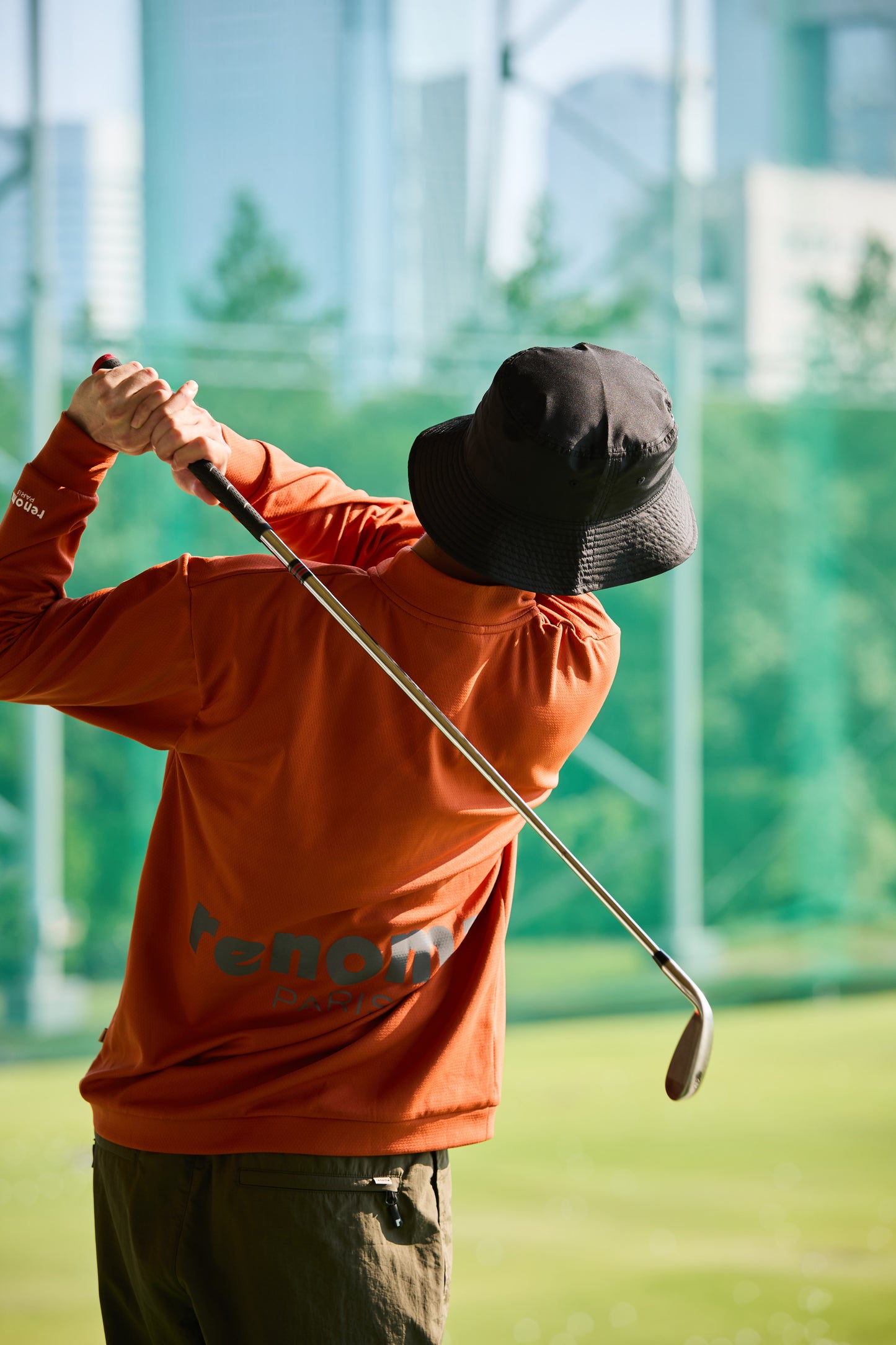 REFLECTOR PRINT HALFZIP MOCK NECK L/S