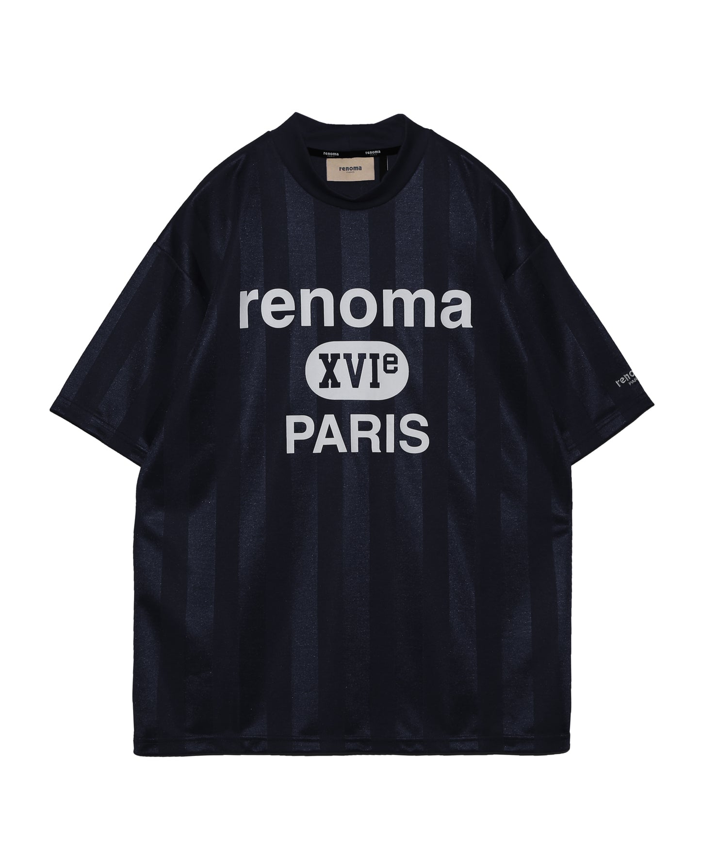 COLLEGE LOGO MOCK NECK T SS