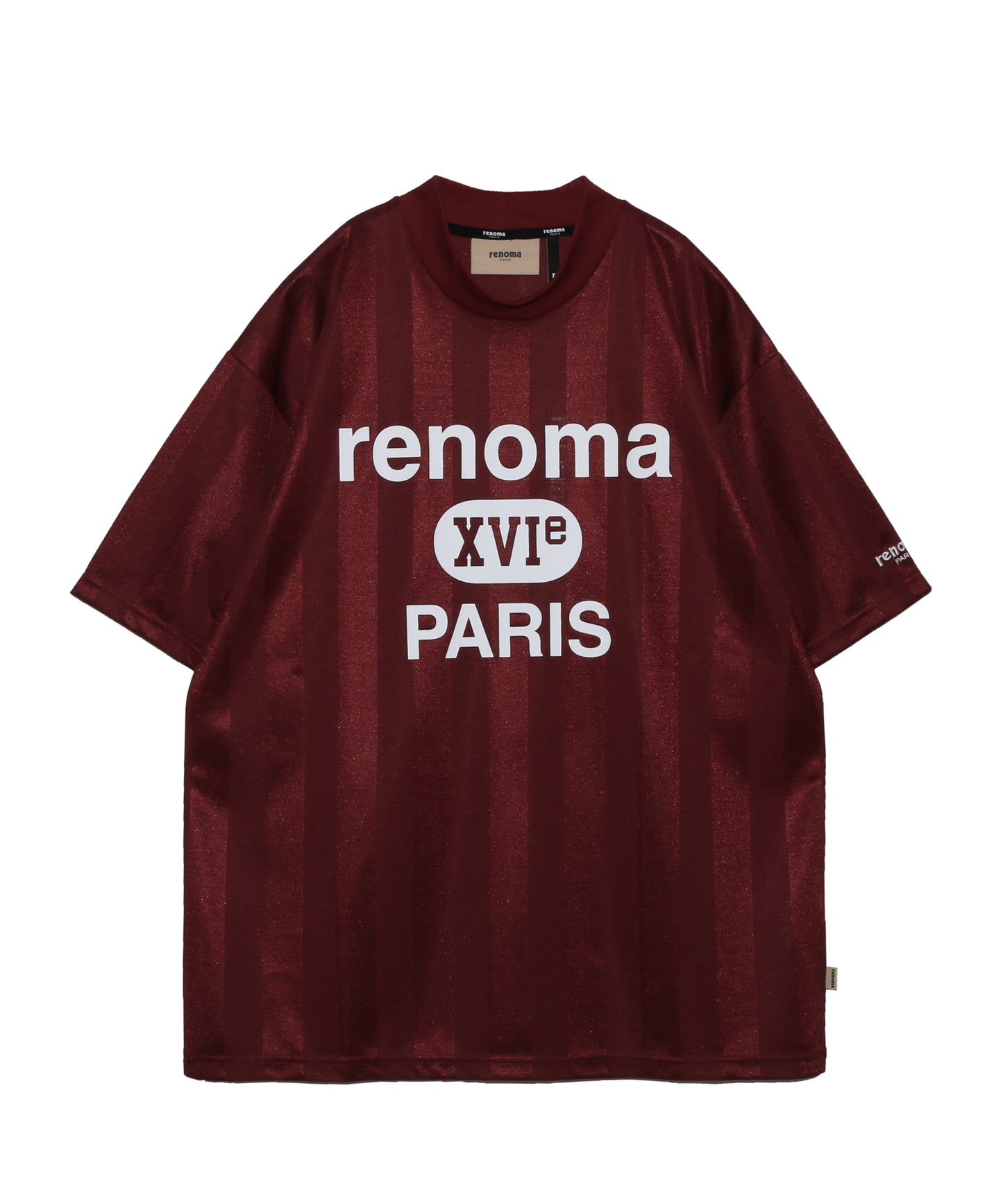 COLLEGE LOGO MOCK NECK T SS