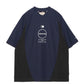 CURVED SWITCHING MOCK NECK T SS