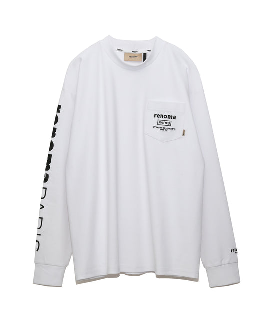 SLEEVE PRINT POCKET T LS