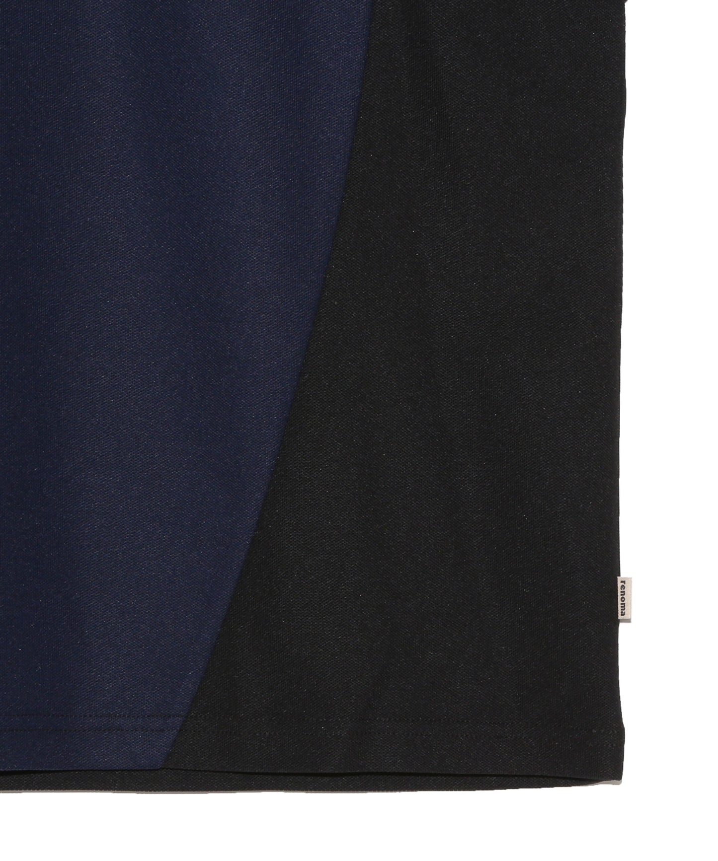 CURVED SWITCHING MOCK NECK T SS