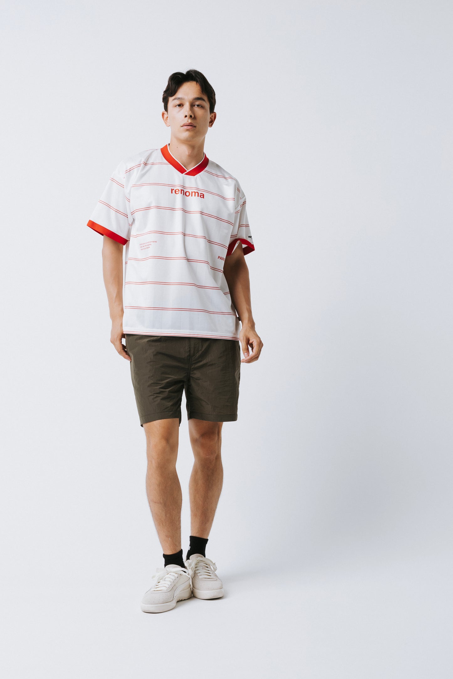 BORDER V-NECK SS