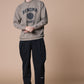 BASIC COLLEGE LOGO MOCK NECK T LS