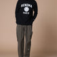 BASIC COLLEGE LOGO MOCK NECK T LS