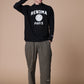 BASIC COLLEGE LOGO MOCK NECK T LS