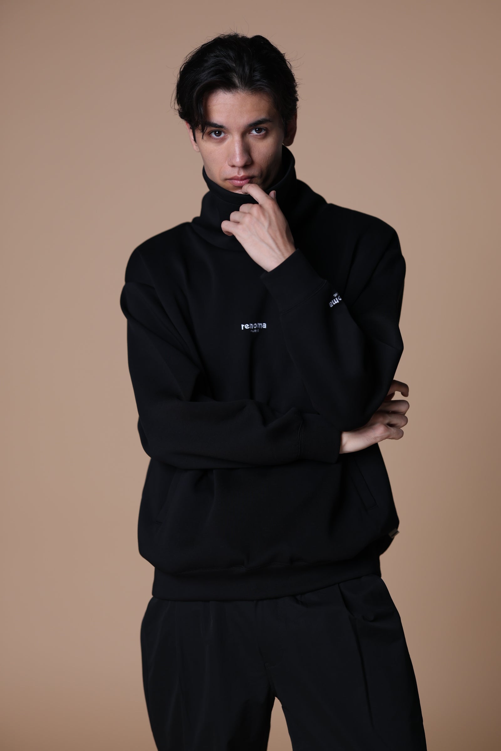 BASIC NECK WARM SWEATSHIRT – renoma golf