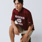 COLLEGE LOGO MOCK NECK T SS