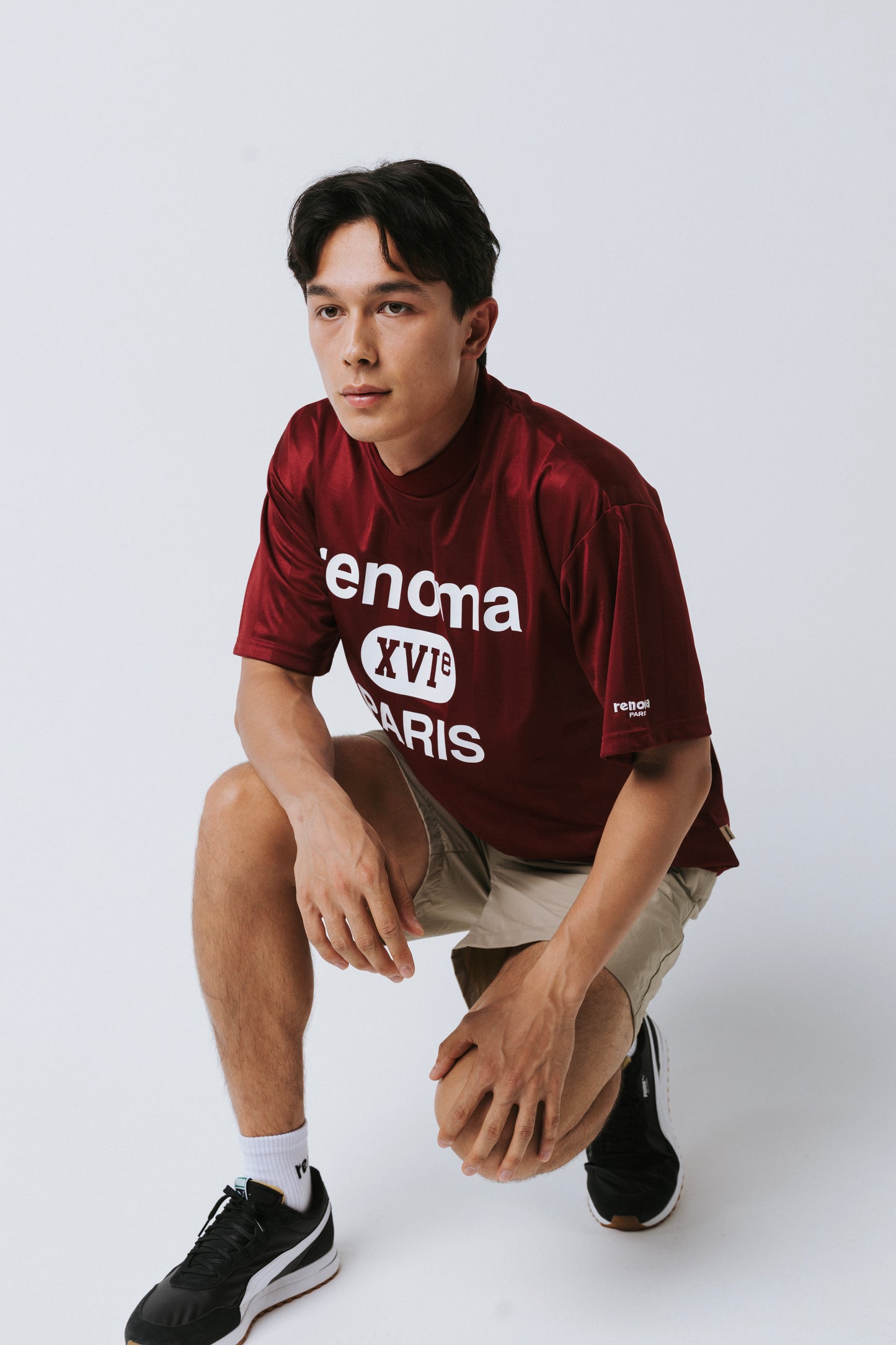 COLLEGE LOGO MOCK NECK T SS