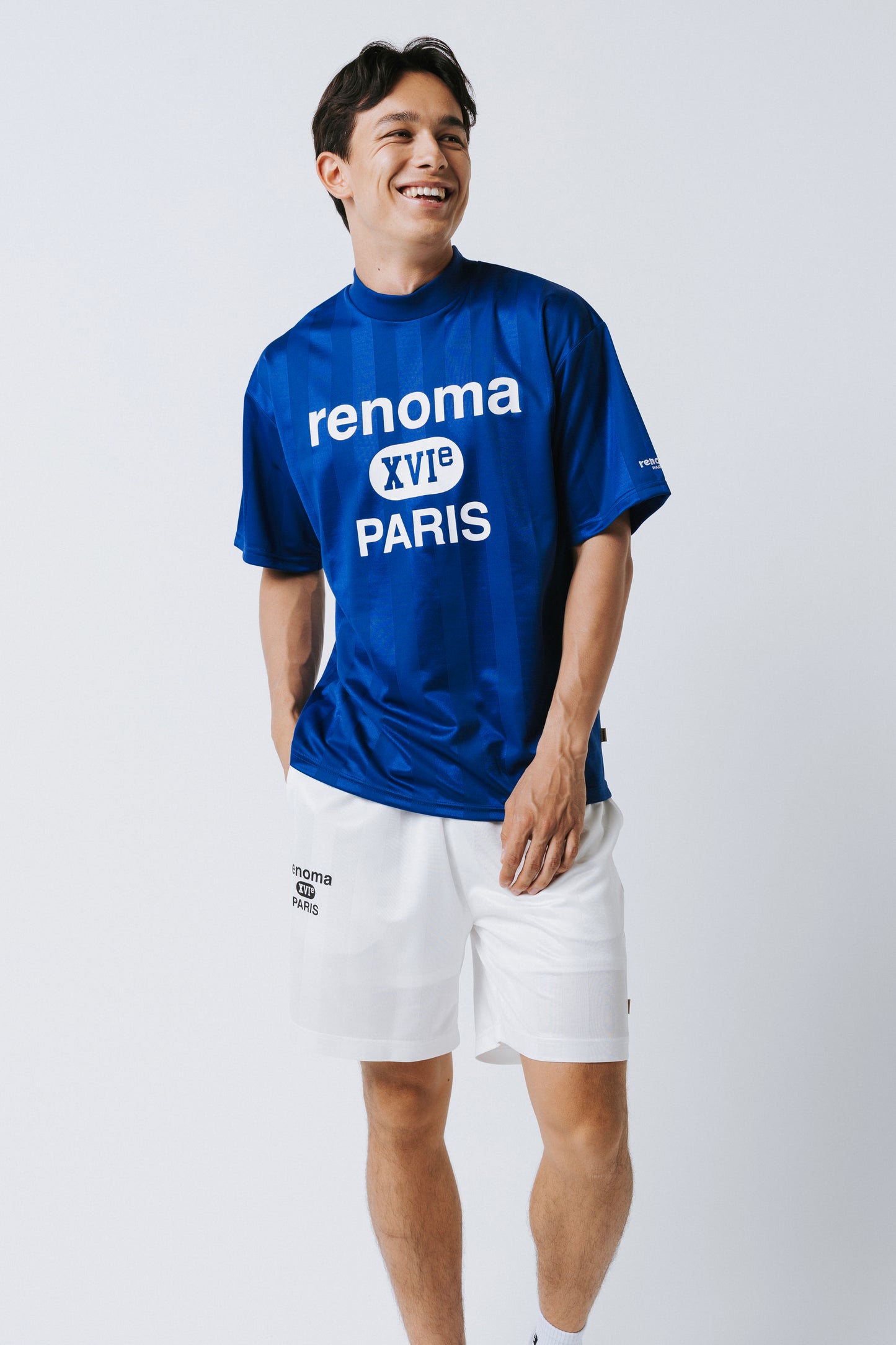 COLLEGE LOGO MOCK NECK T SS