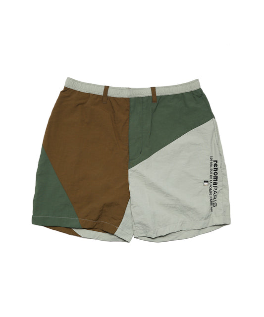 BULKY TAFFETA BLOCK SHORTS