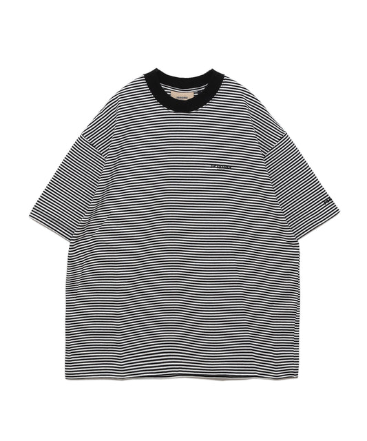 BORDER MOCK NECK T-SHIRT