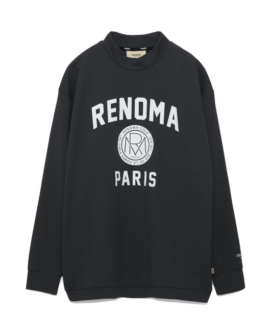 COLLEGE LOGO MOCK NECK T-SHIRTS LS