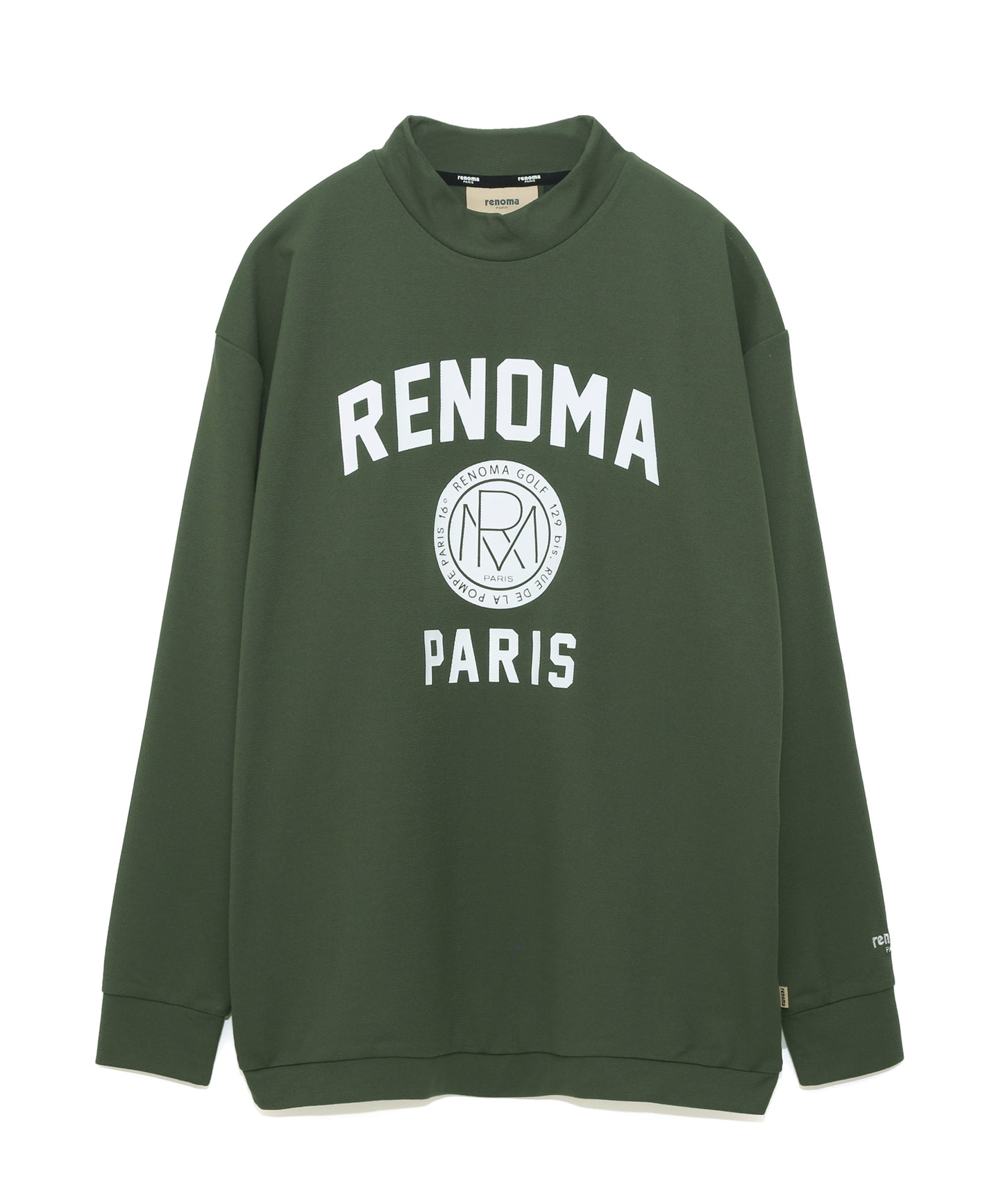 COLLEGE LOGO MOCK NECK T-SHIRTS LS