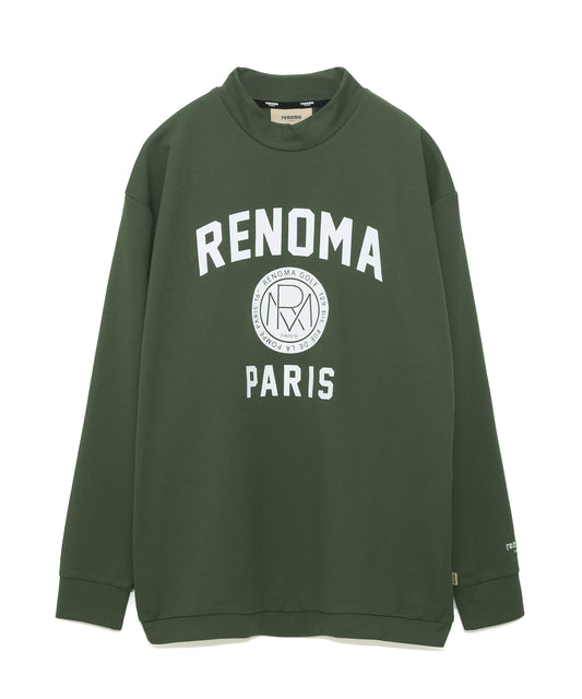 COLLEGE LOGO MOCK NECK T-SHIRTS LS