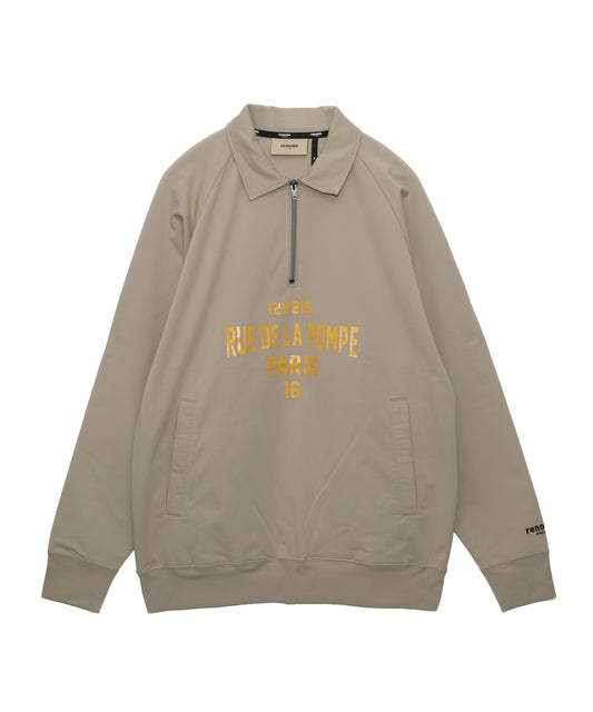 HALF ZIP COLLARED SWEAT SHIRTS LS