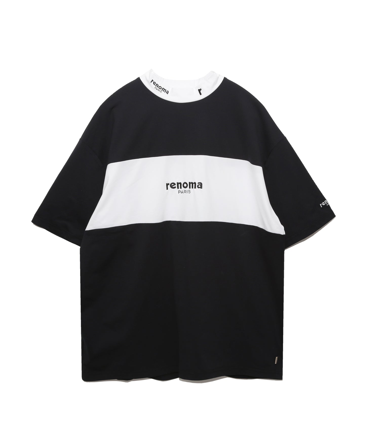 COLOR BLOCK MOCK NECK S/S