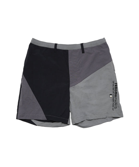 BULKY TAFFETA BLOCK SHORTS