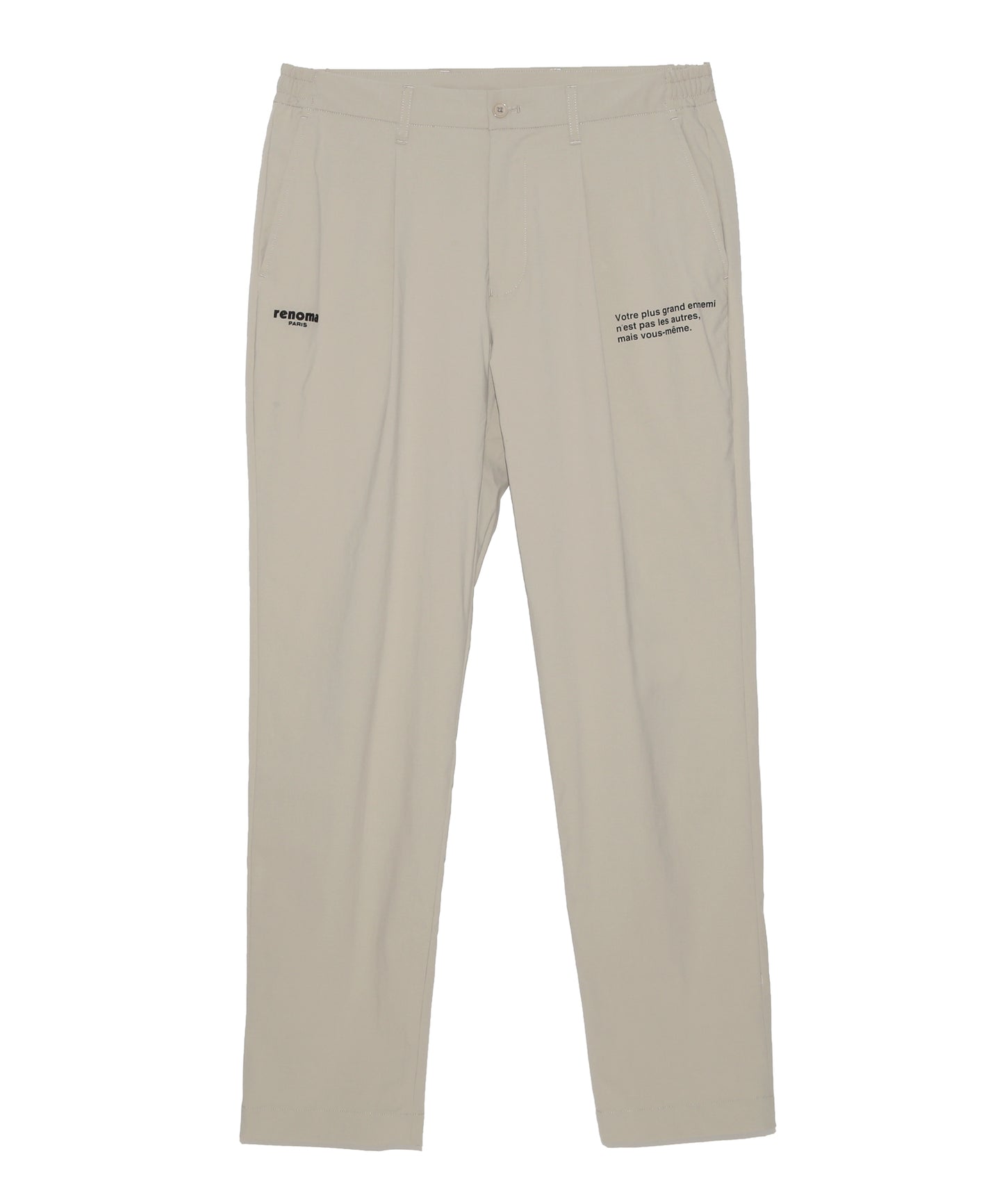 NYLON STRETCH TUCK PANTS