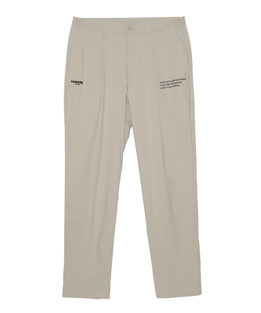 NYLON STRETCH TUCK PANTS