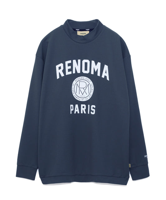 COLLEGE LOGO MOCK NECK T-SHIRTS LS