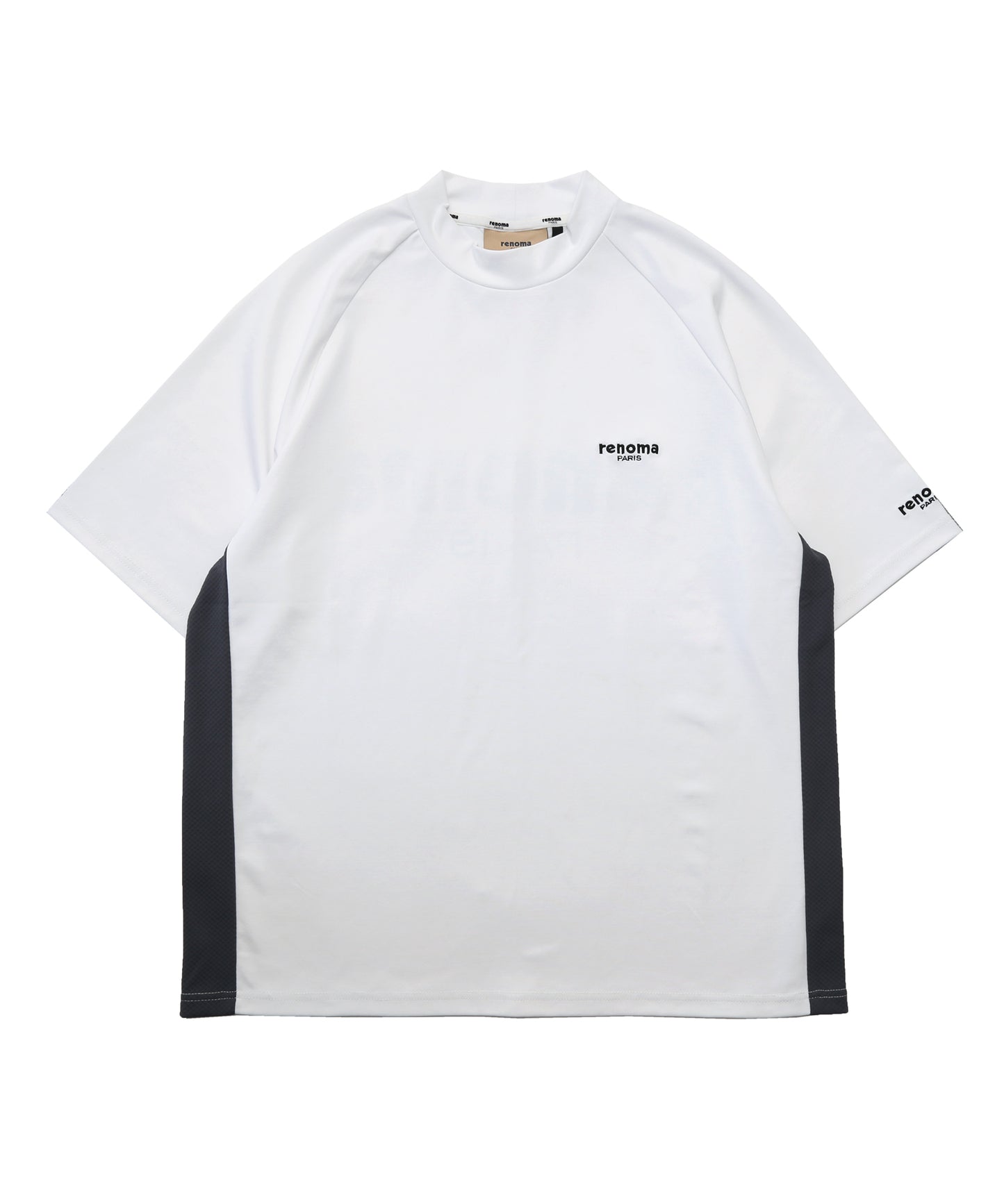 SIDE HONEYCOMB MOCK NECK T S/S