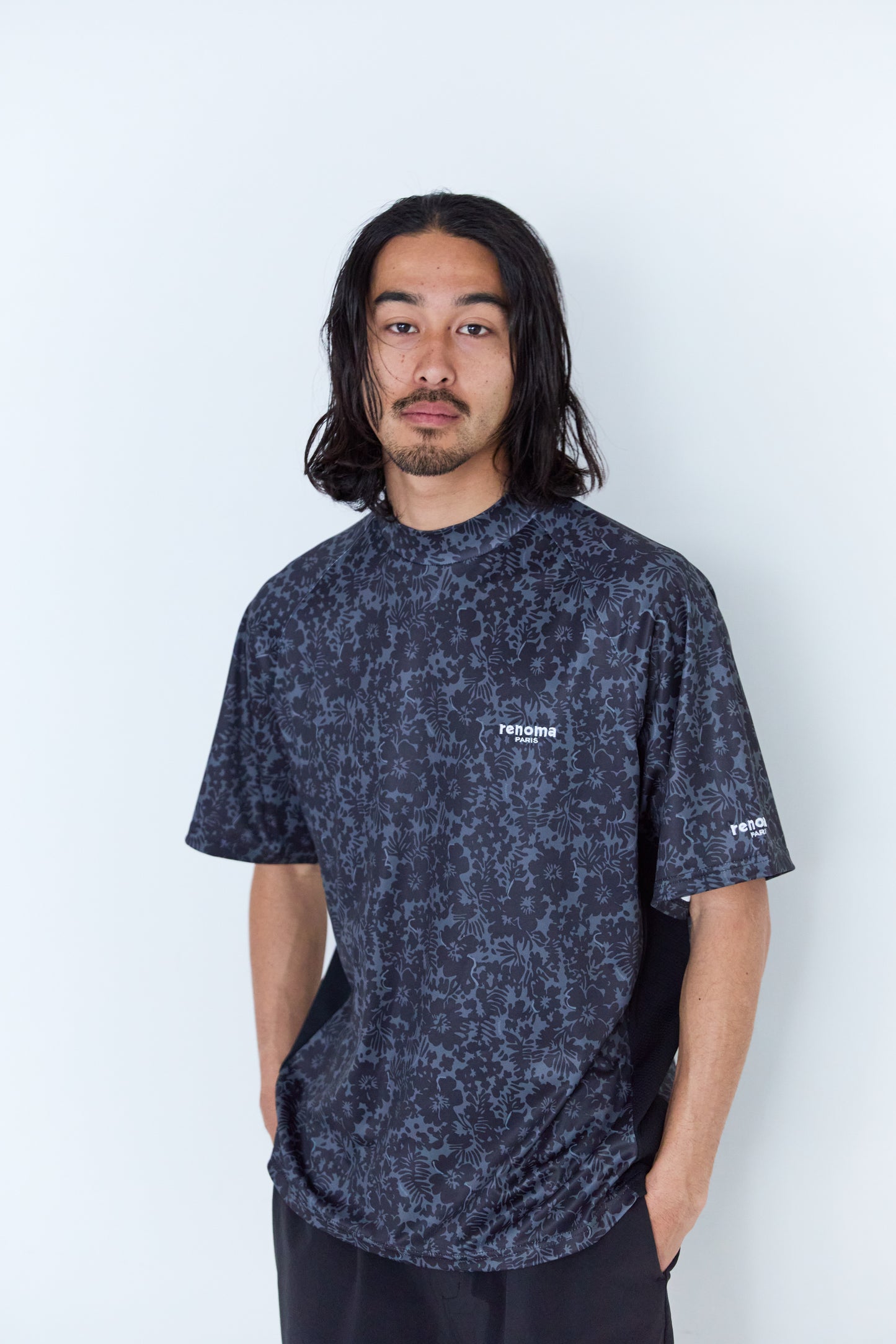 SIDE HONEYCOMB MOCK NECK T S/S