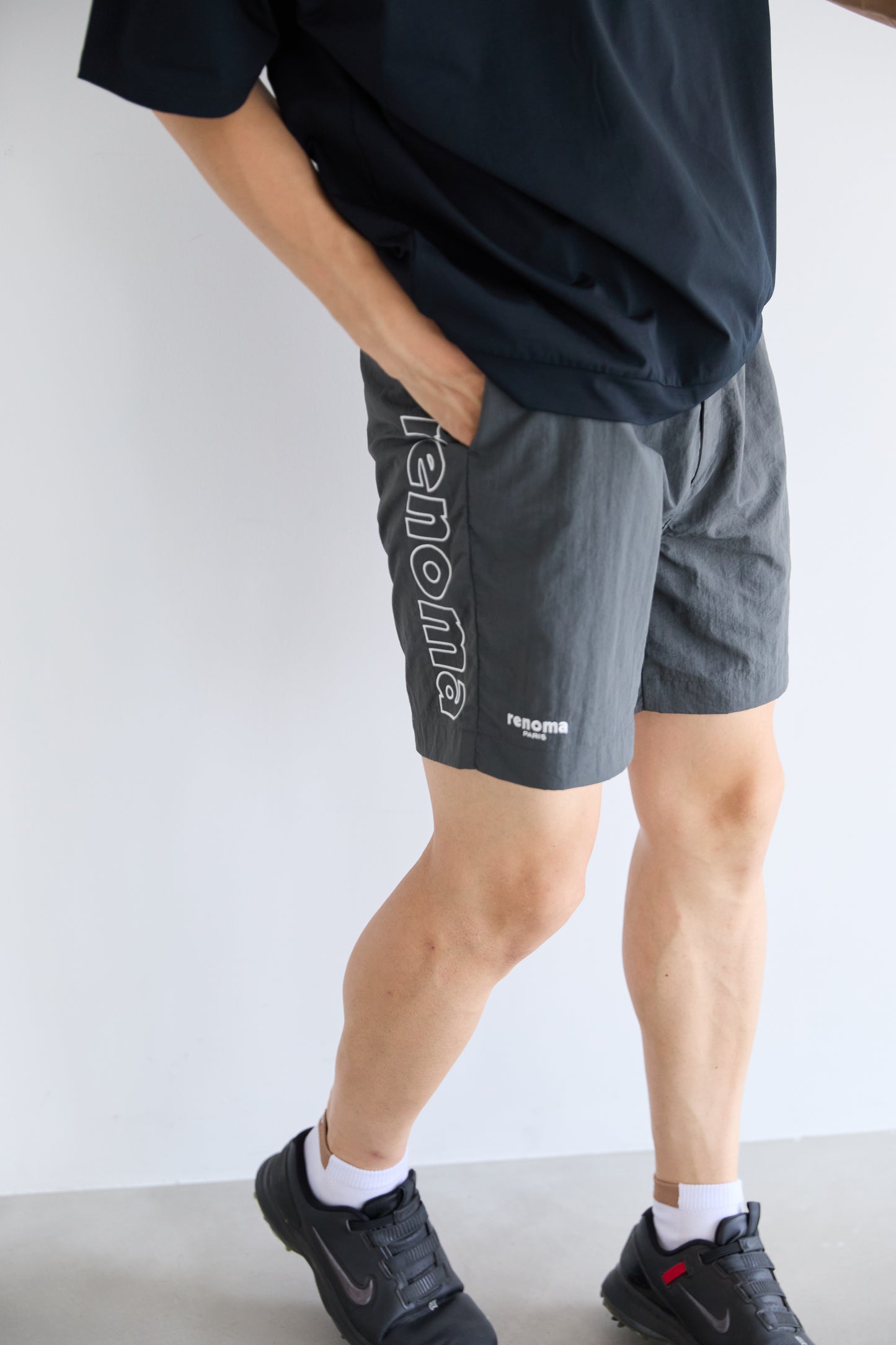 VERTICAL LOGO NYLON SHORTS