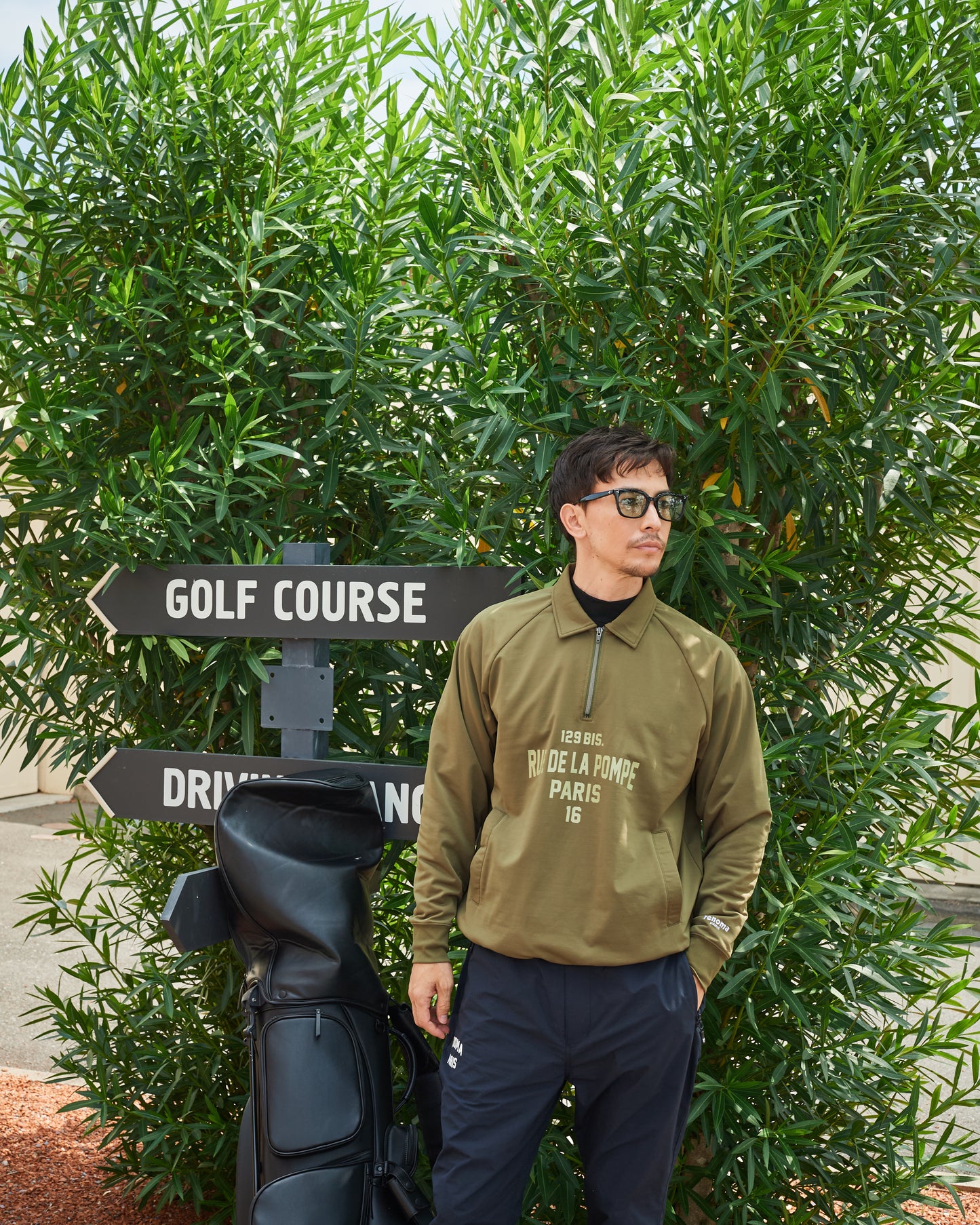 HALF ZIP COLLARED SWEAT SHIRTS LS