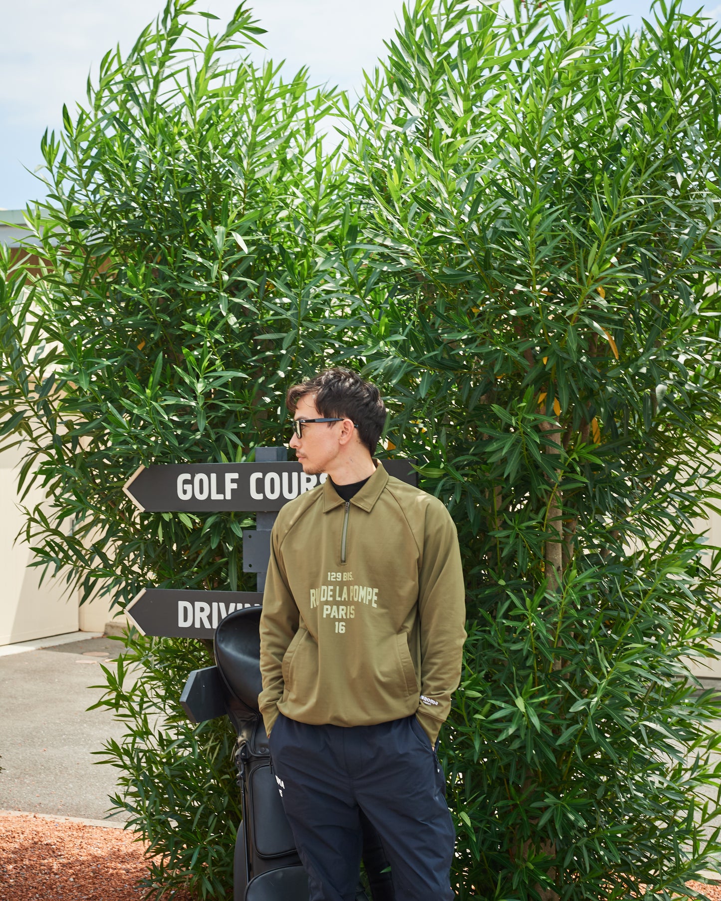 HALF ZIP COLLARED SWEAT SHIRTS LS