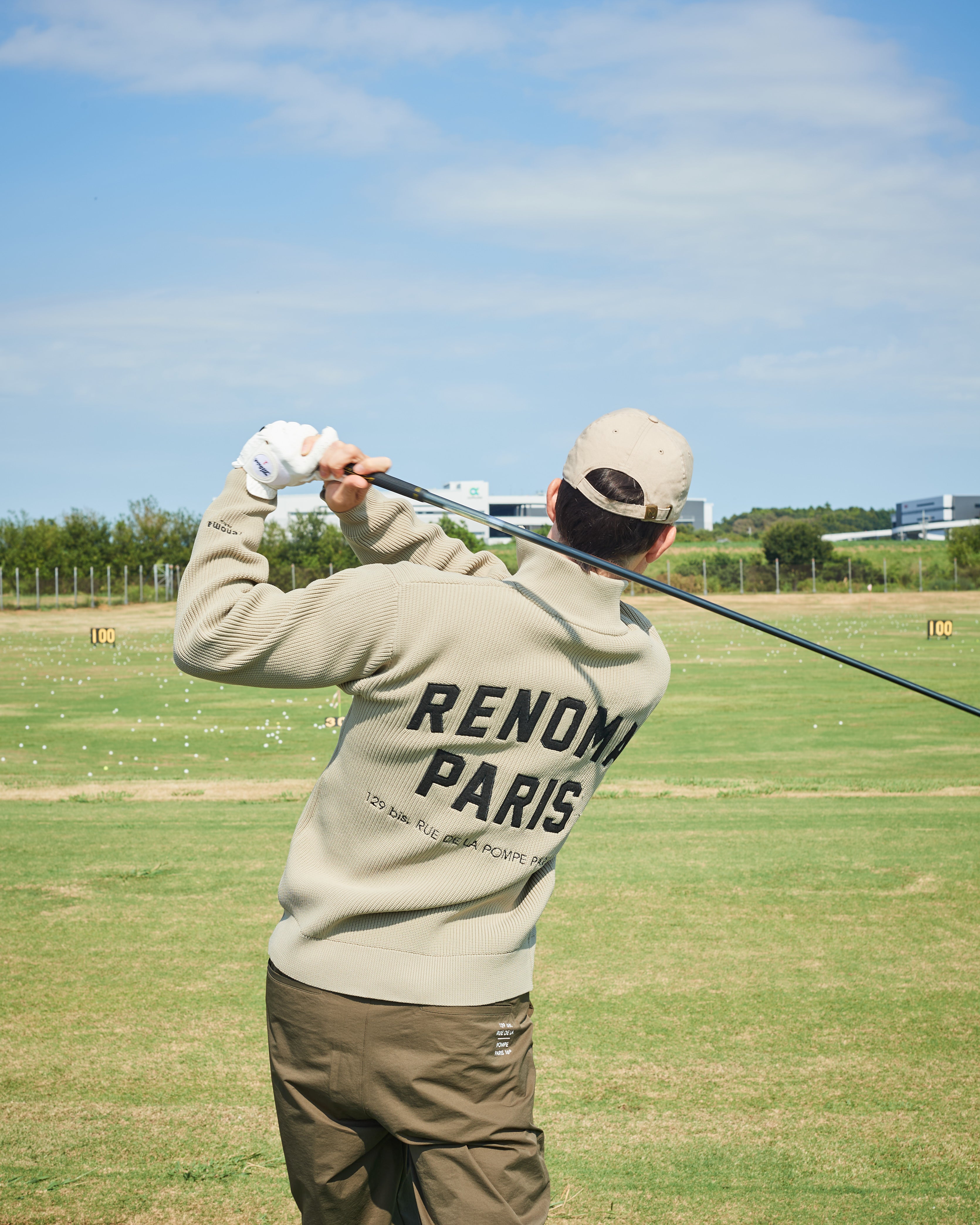 renoma golfベージュ セットアップ BASIC STRETCH TWO-TUCK PT – renoma golf